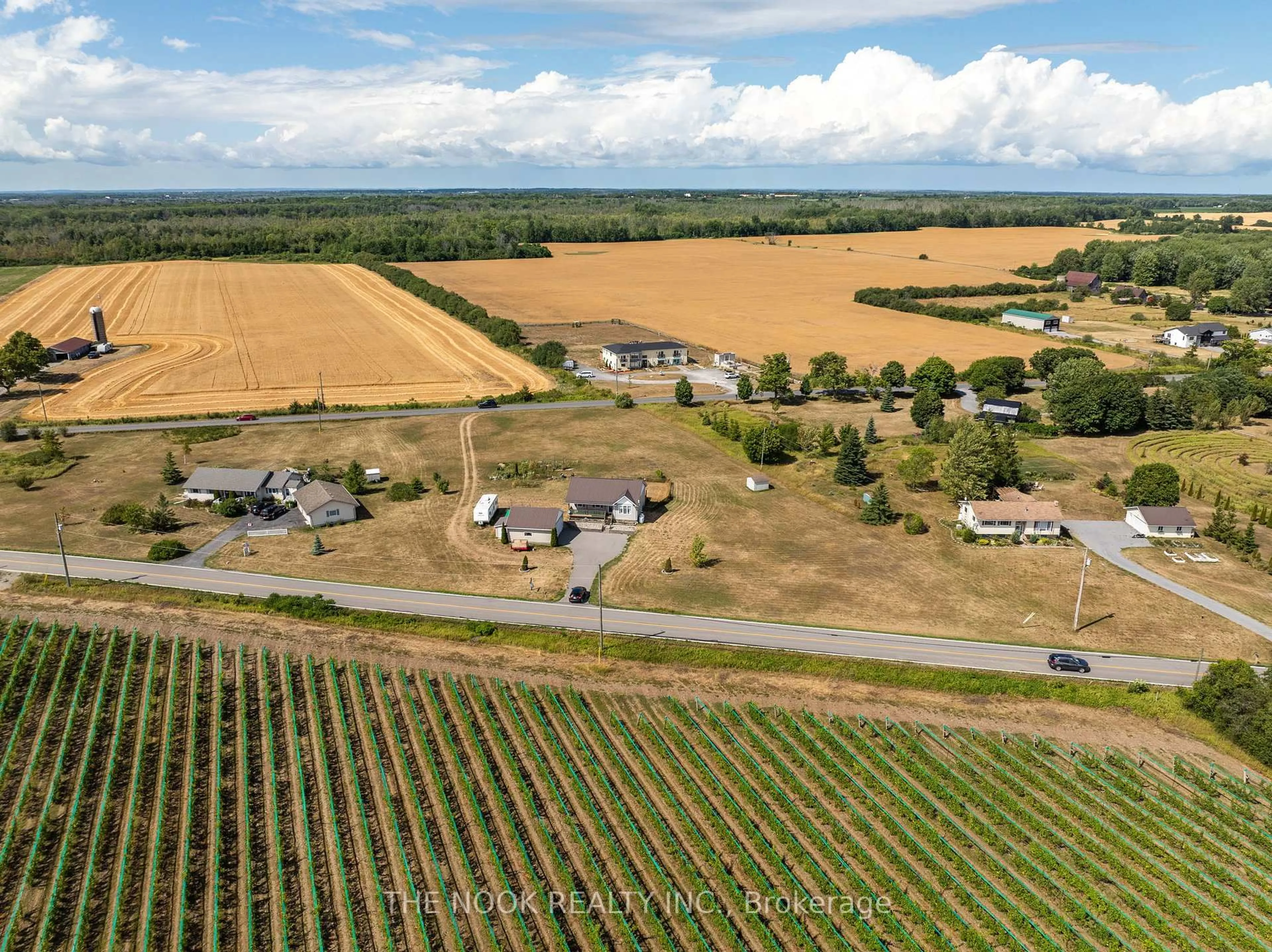 A pic from outside/outdoor area/front of a property/back of a property/a pic from drone, mountain view for 792 Danforth Rd, Prince Edward County Ontario K0K 2J0