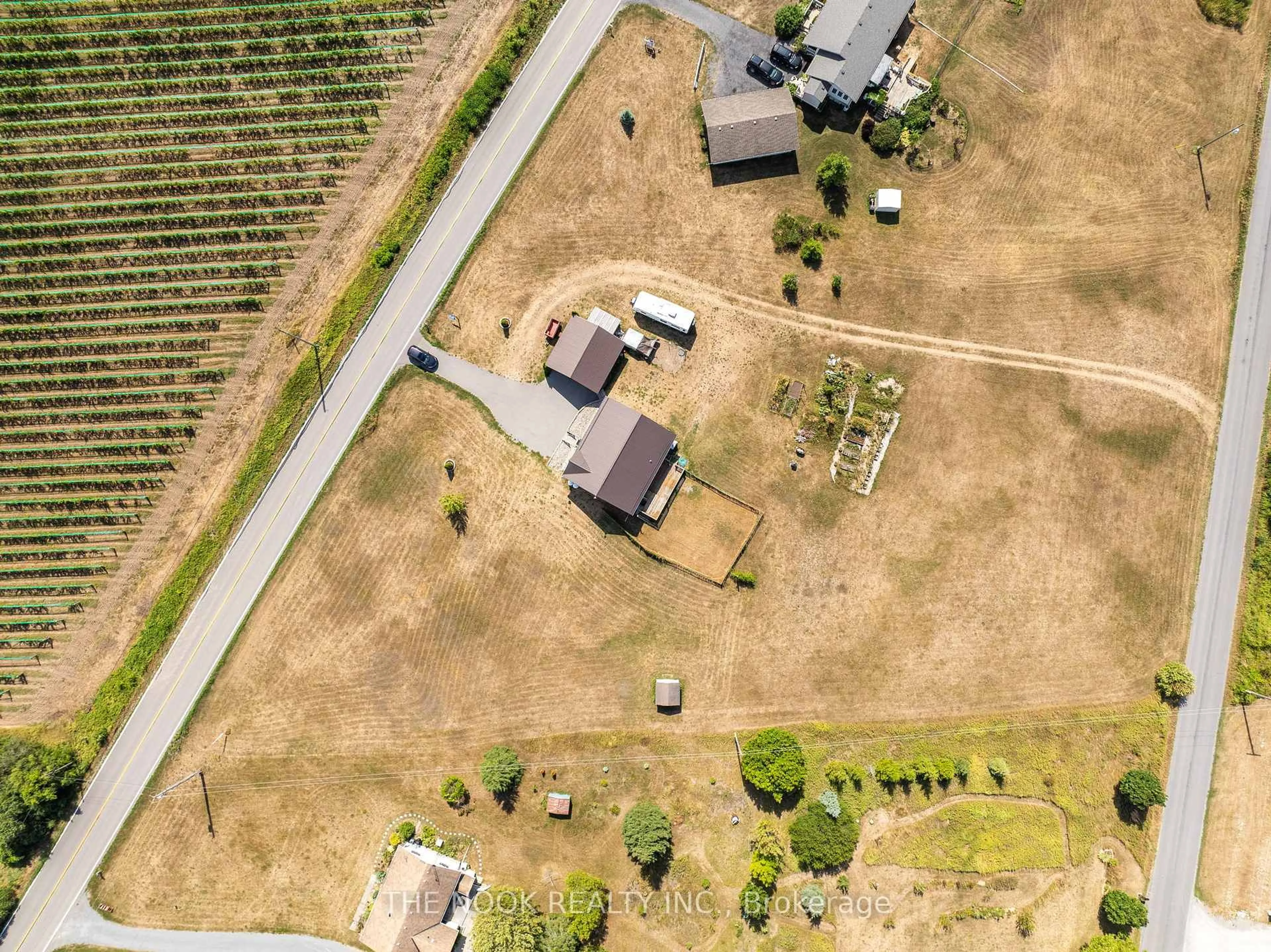 A pic from outside/outdoor area/front of a property/back of a property/a pic from drone, street for 792 Danforth Rd, Prince Edward County Ontario K0K 2J0