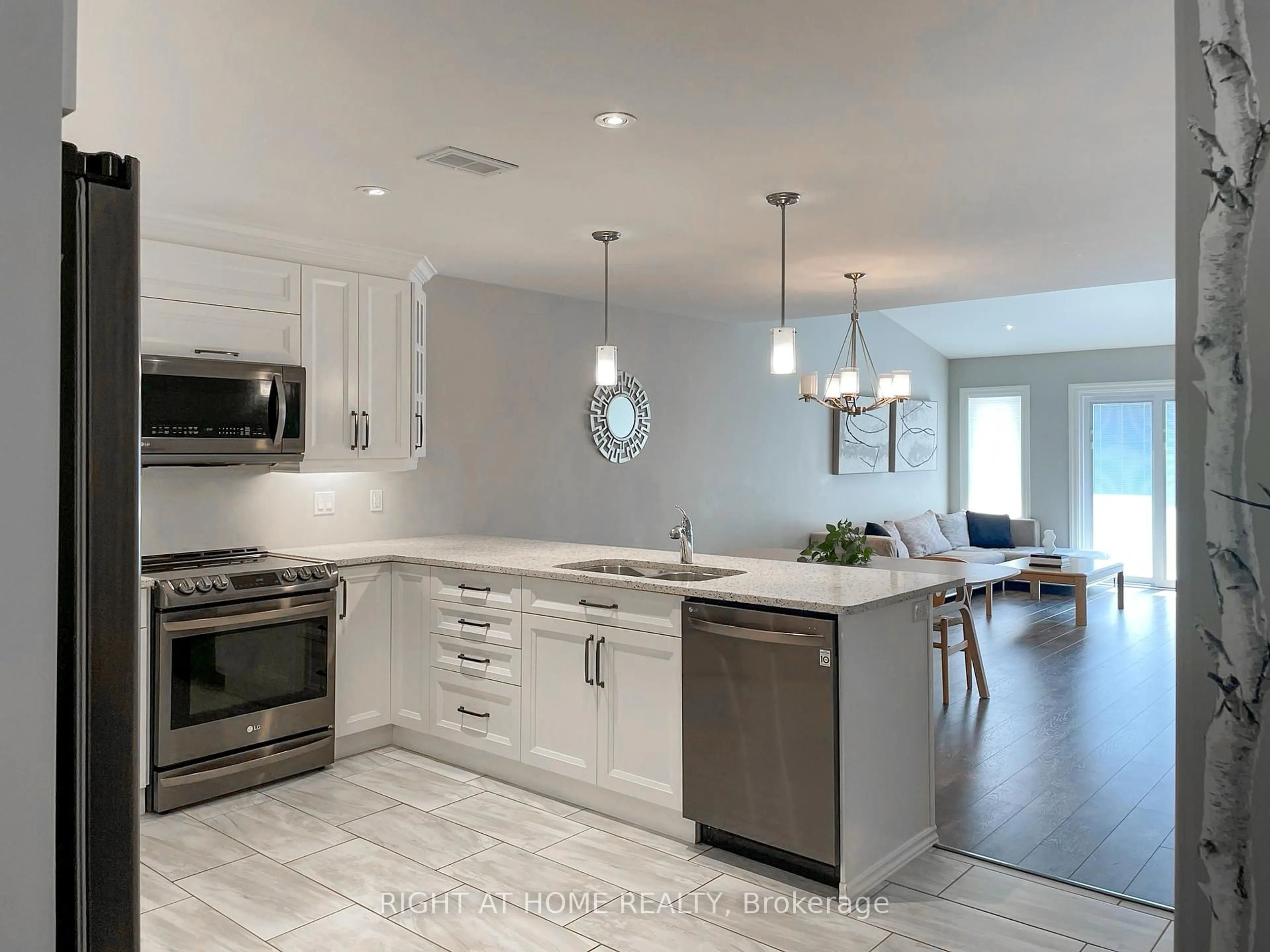 Open concept kitchen, ceramic/tile floor for 107 Aspen Dr, Quinte West Ontario K8V 0E2