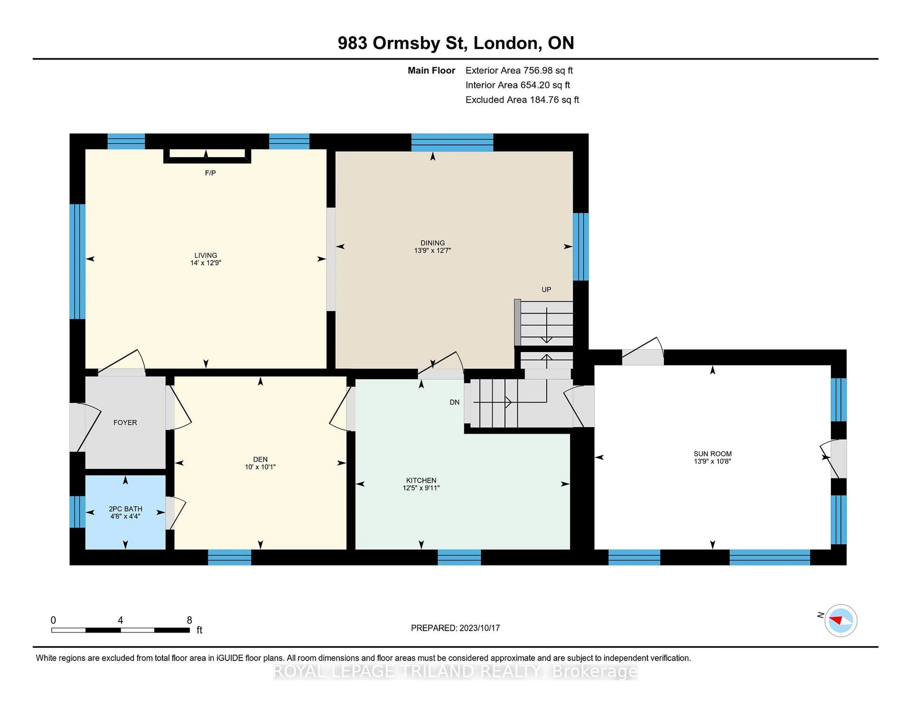 Floor plan for 983 Ormsby St, London East Ontario N5Z 1K5