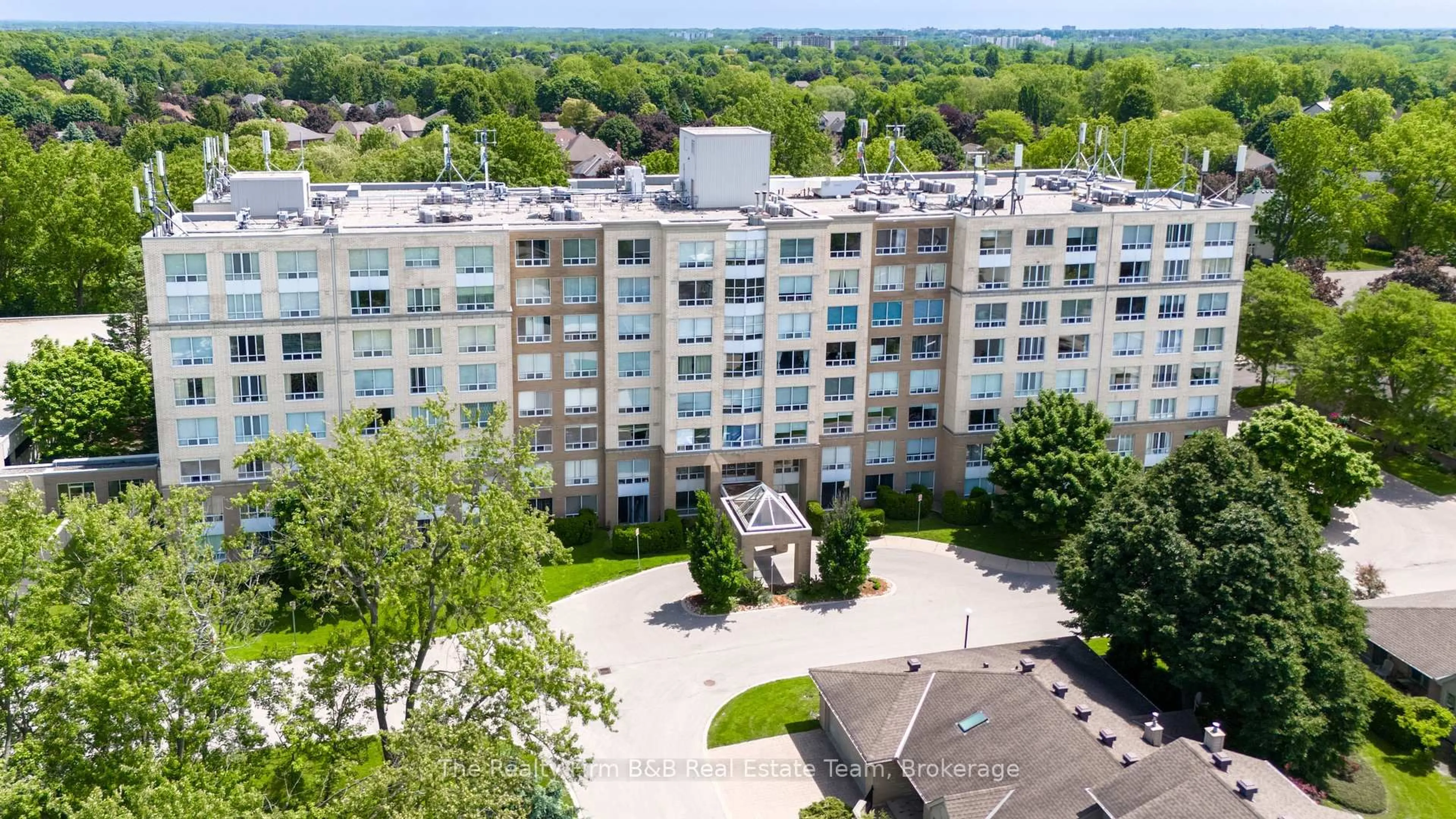 A pic from outside/outdoor area/front of a property/back of a property/a pic from drone, city buildings view from balcony for 1510 Richmond St #611, London North Ontario N6G 4V2