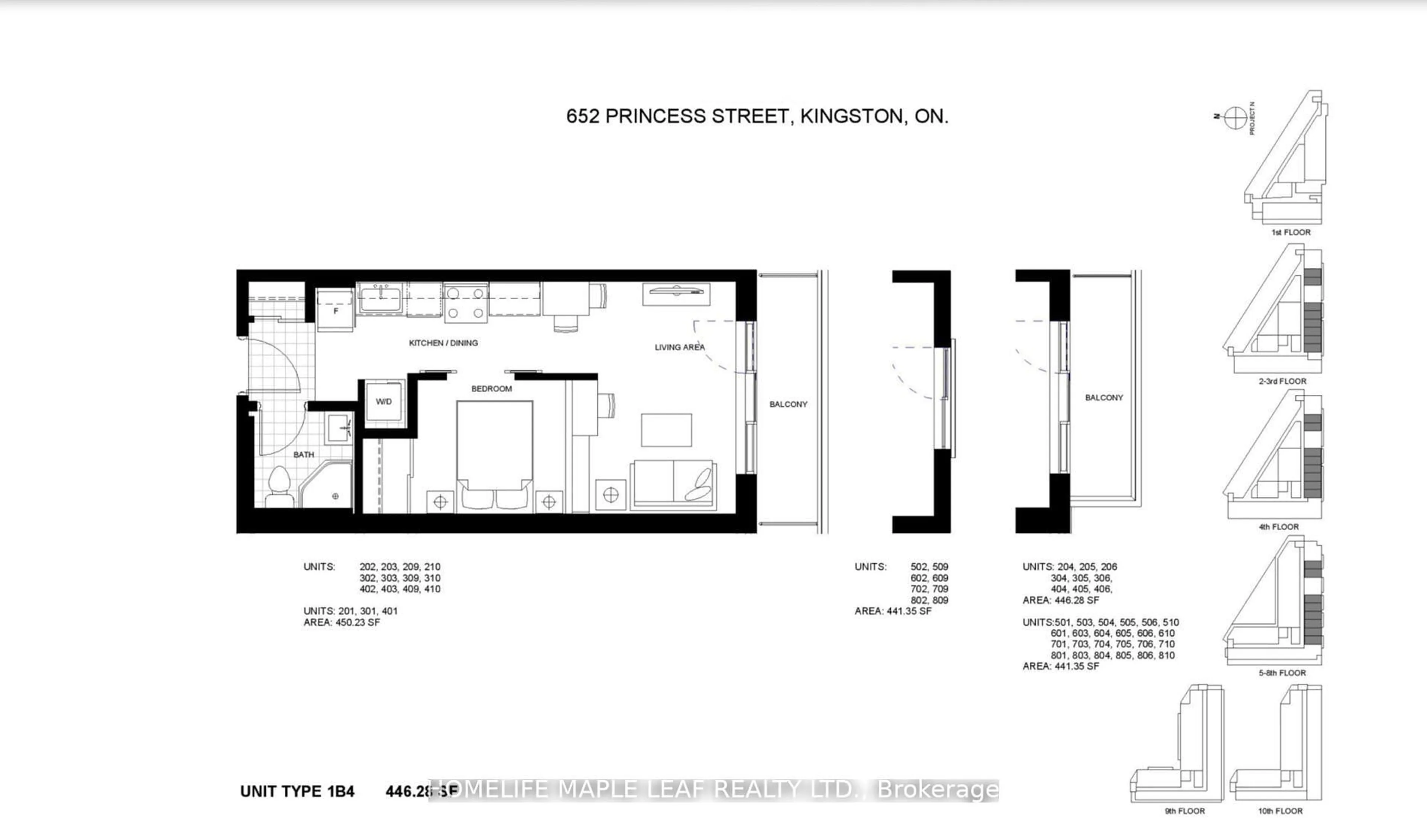 Floor plan for 652 PRINCESS St #710, Kingston Ontario K7L 3Z9