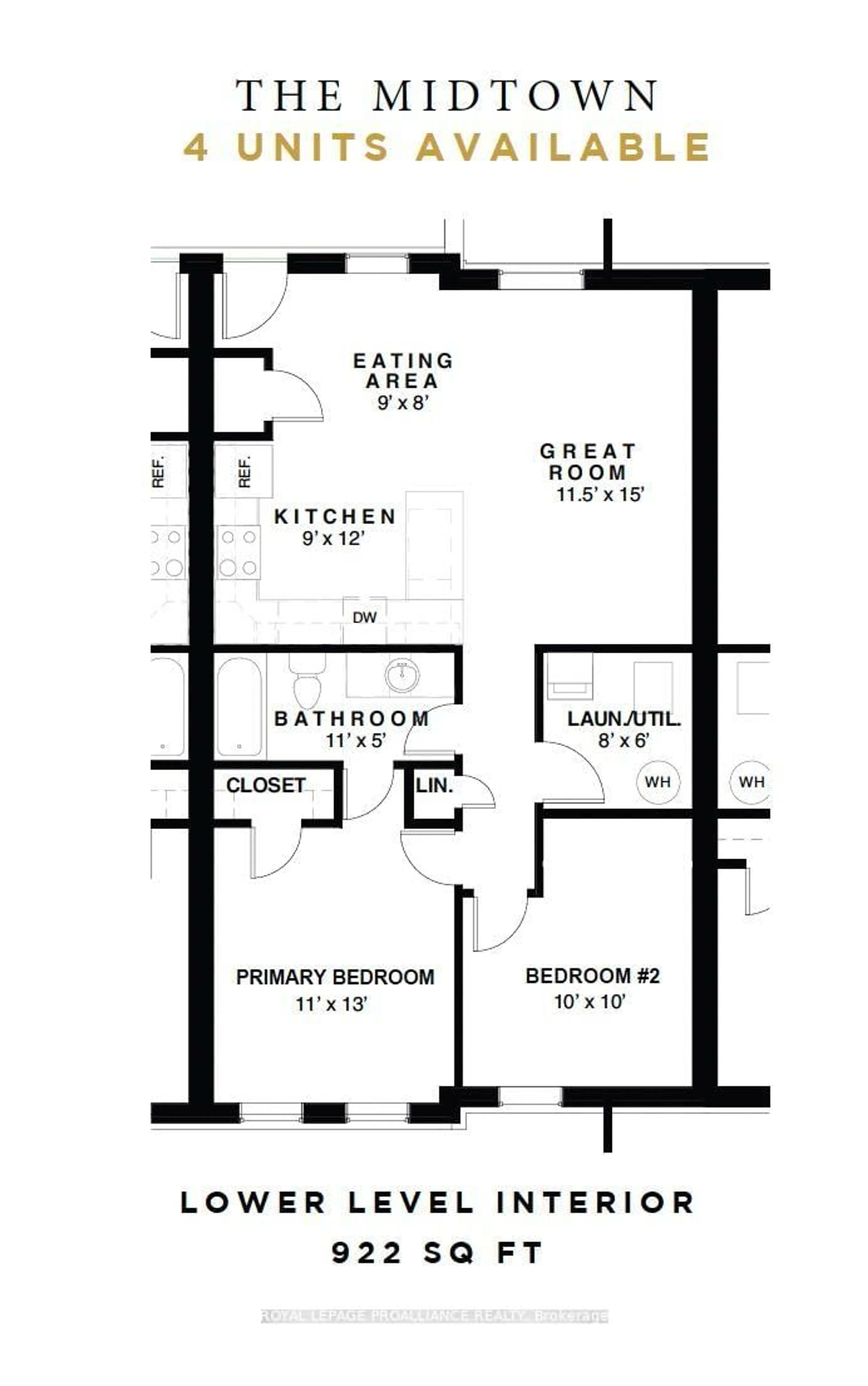 Floor plan for 448 Drewery Rd #703, Cobourg Ontario K9A 1K8