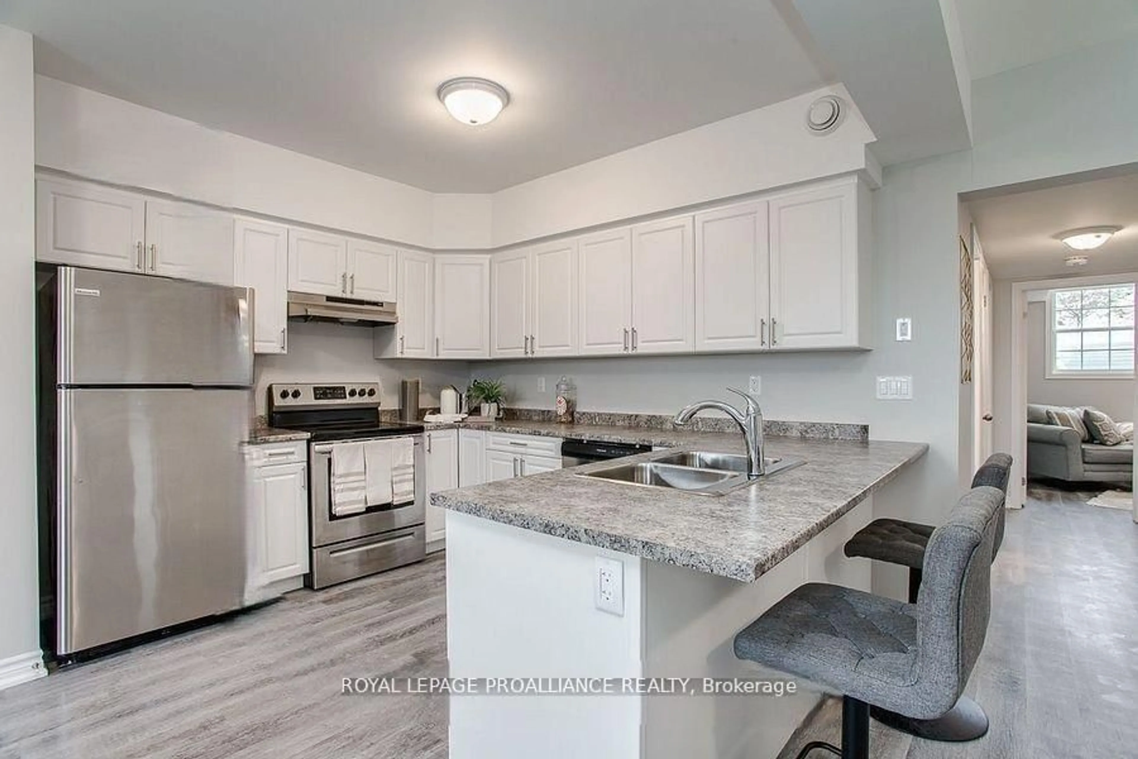 Open concept kitchen, ceramic/tile floor for 448 Drewery Rd #703, Cobourg Ontario K9A 1K8