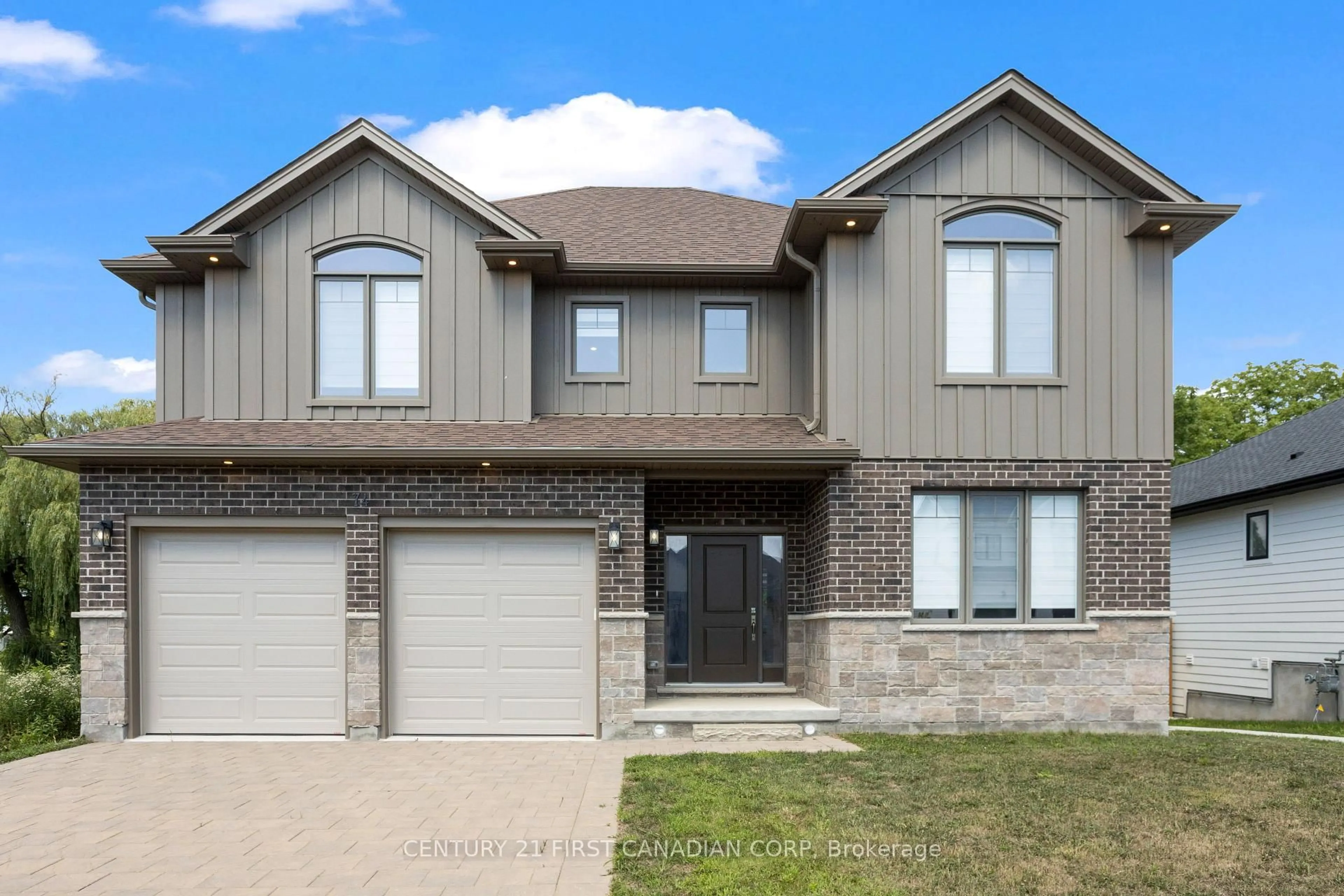 Home with brick exterior material, street for 74 Royal Cres, Southwold Ontario N5P 3T2