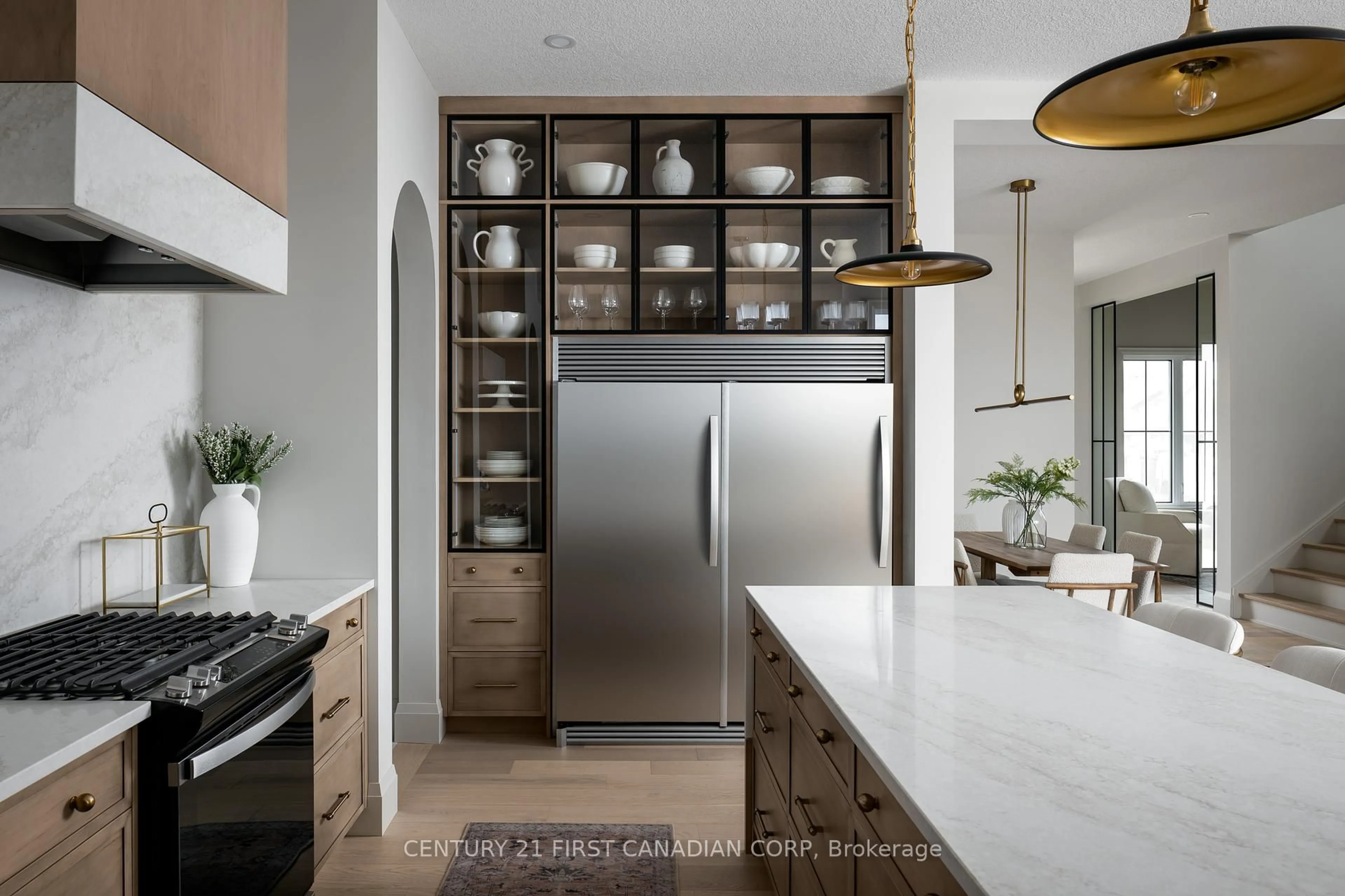 Contemporary kitchen, ceramic/tile floor for 2160 Linkway Blvd, London South Ontario N6K 0C8