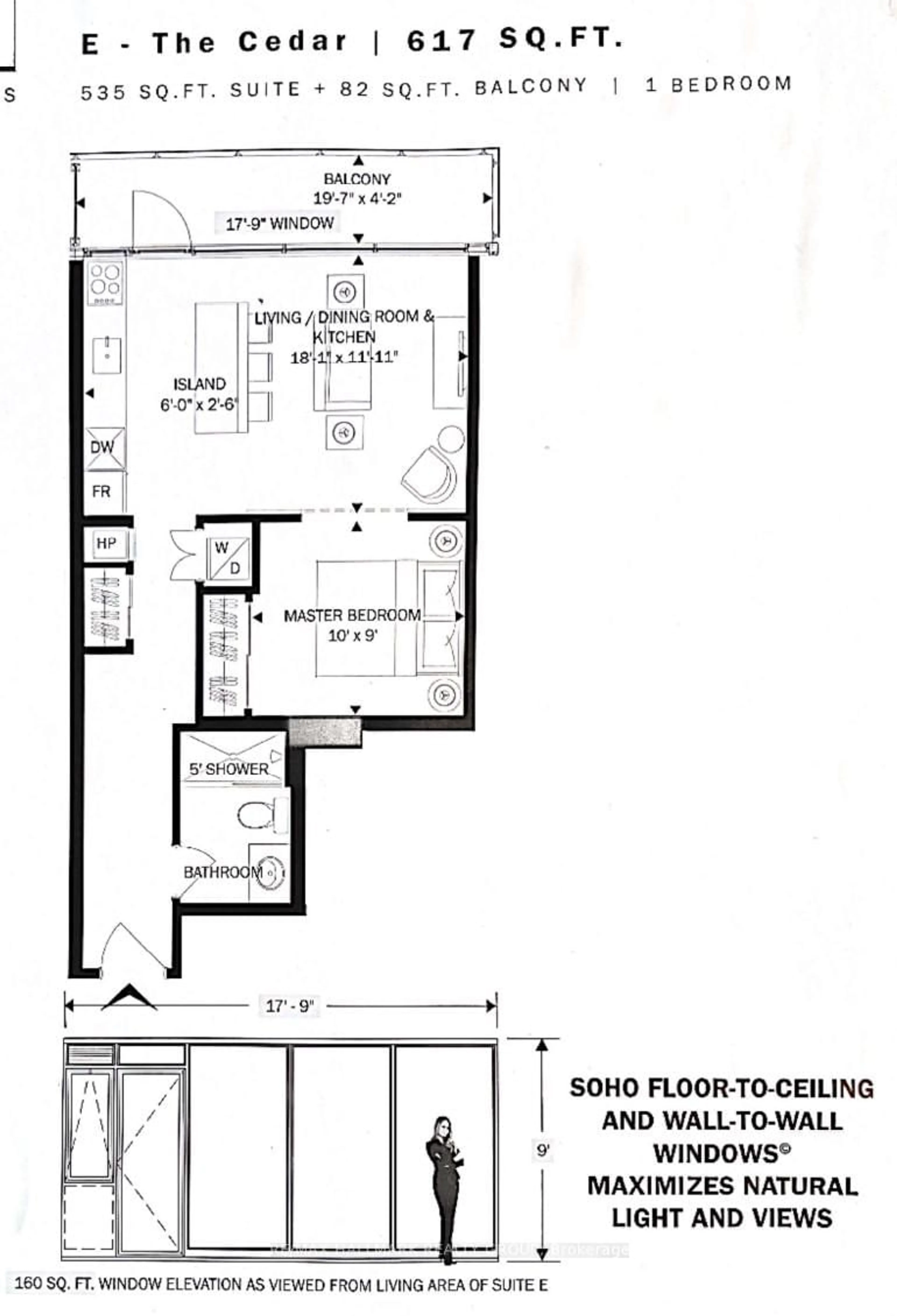 Floor plan for 111 Champagne Ave #808, Ottawa Ontario K1S 5V3