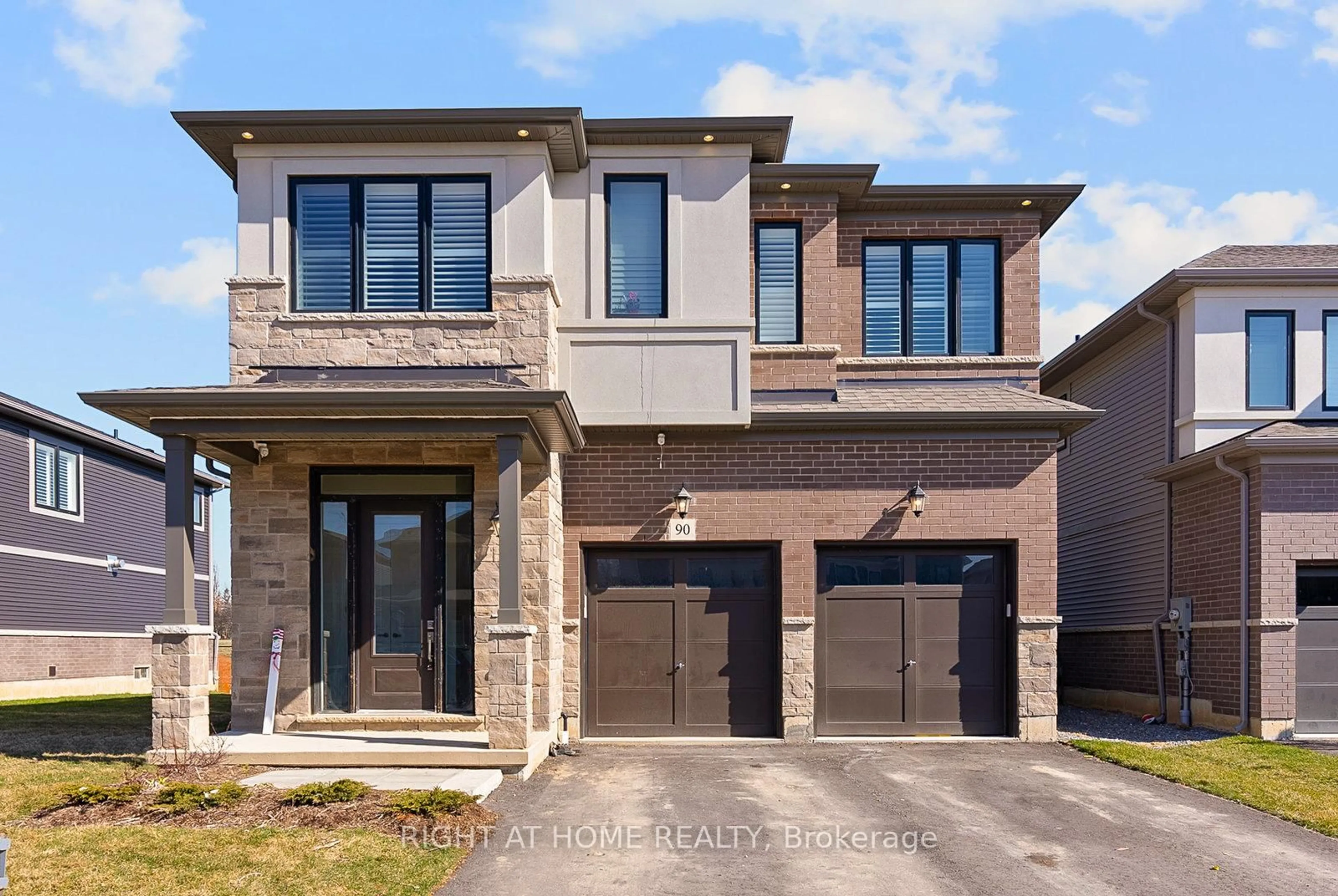 Home with brick exterior material, street for 90 Spitfire Dr, Hamilton Ontario L0R 1W0