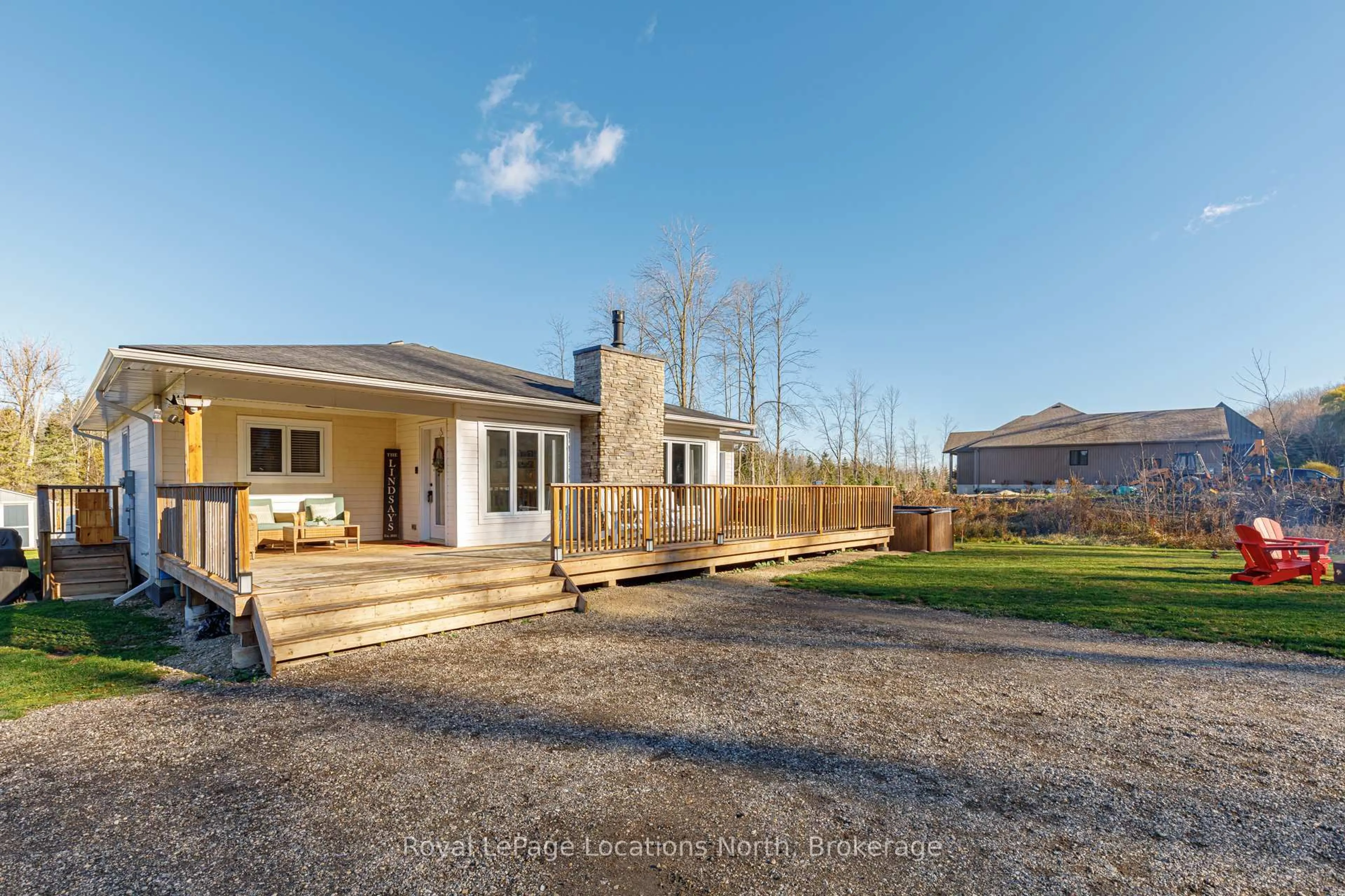 A pic from outside/outdoor area/front of a property/back of a property/a pic from drone, unknown for 141 Old Highway 26, Meaford Ontario N4L 1W7