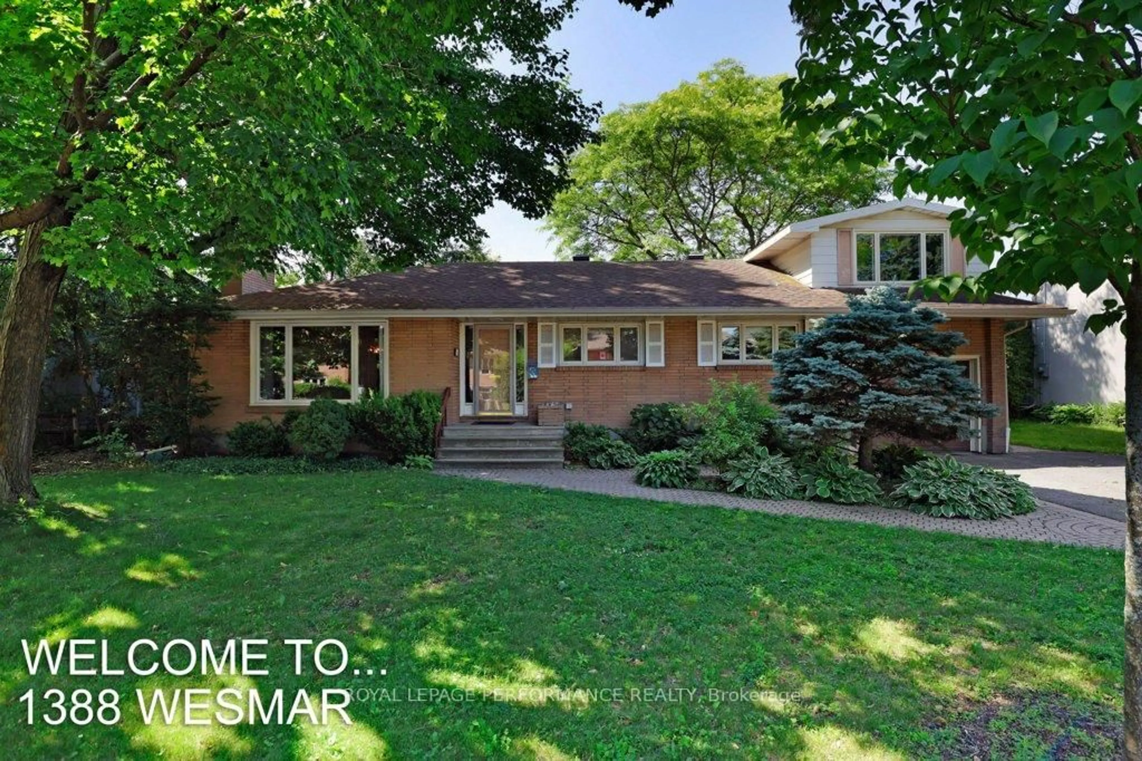 Home with brick exterior material, street for 1388 Wesmar Dr, Ottawa Ontario K1H 7T5