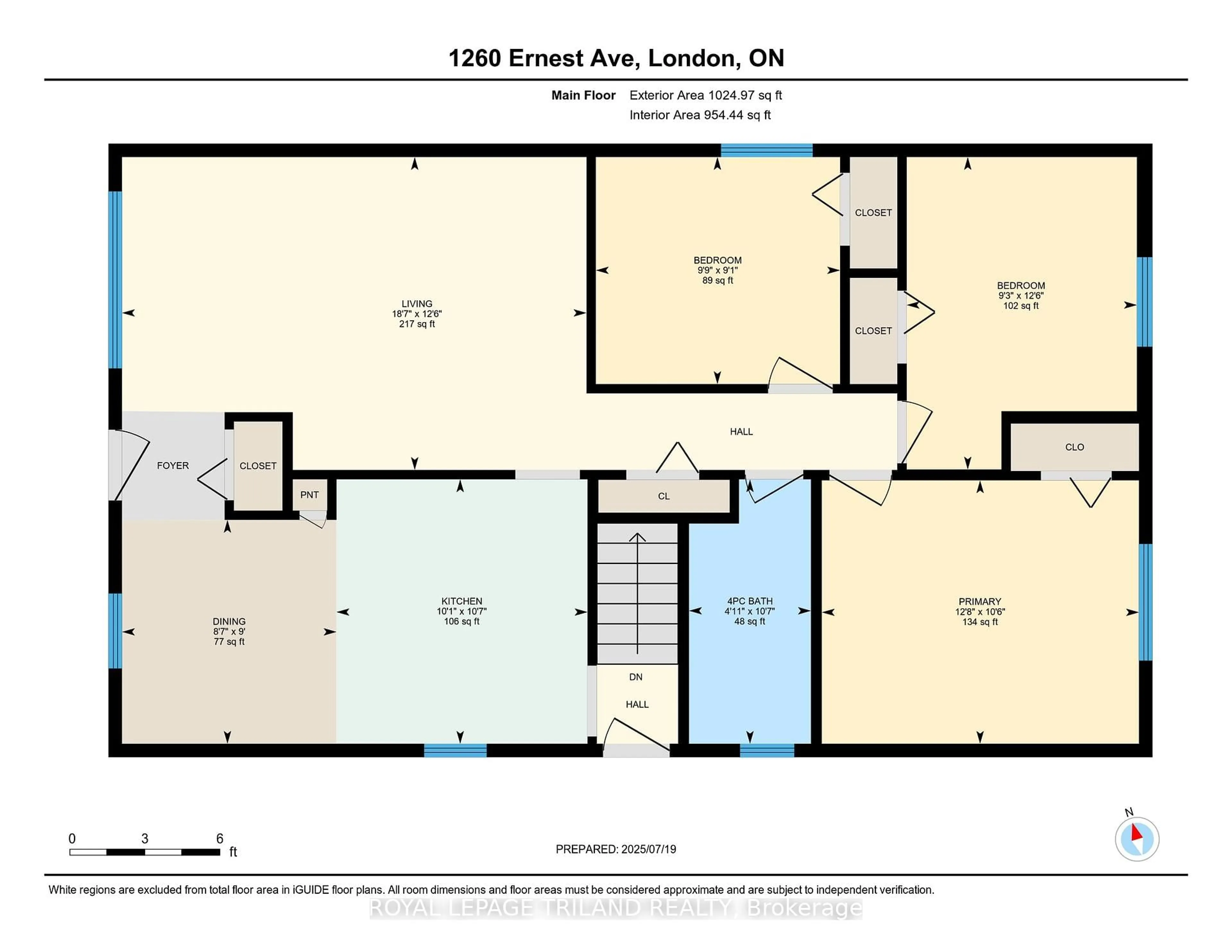 Floor plan for 1260 Ernest Ave, London South Ontario N6E 2B8