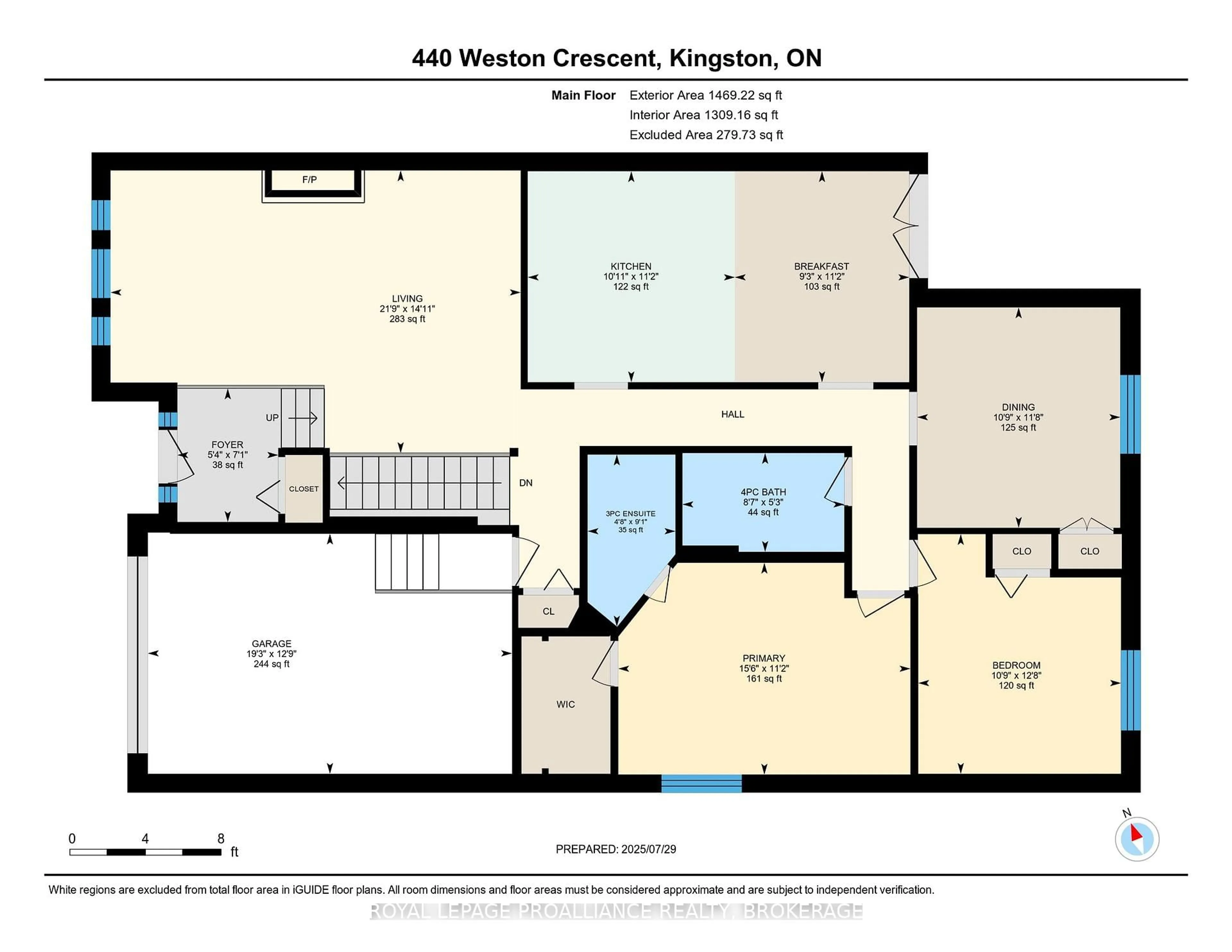 Floor plan for 440 Weston Cres, Kingston Ontario K7M 9E7