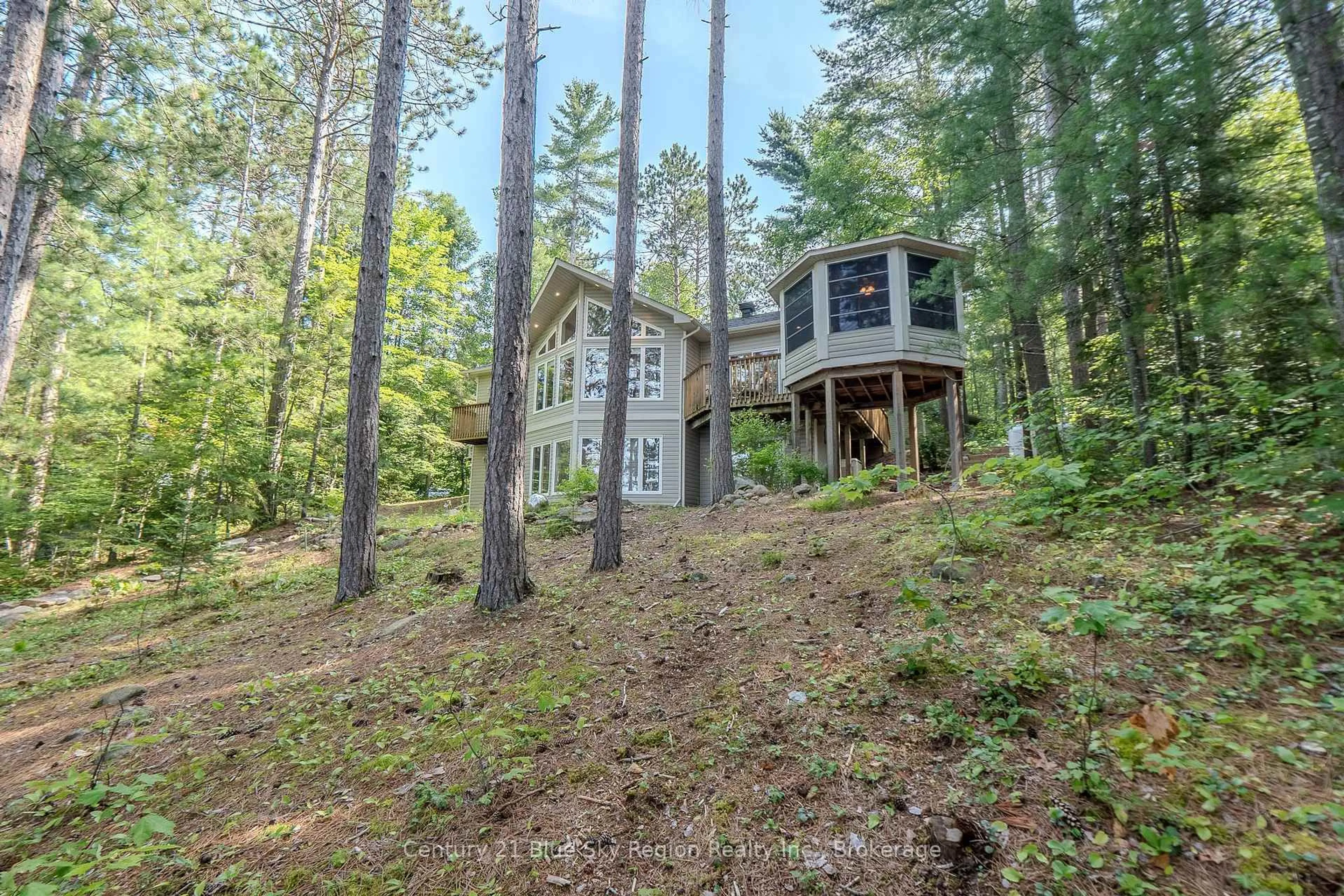 A pic from outside/outdoor area/front of a property/back of a property/a pic from drone, forest/trees view for 37 Black Bay Rd, Unorganized Townships Ontario P0H 2A0
