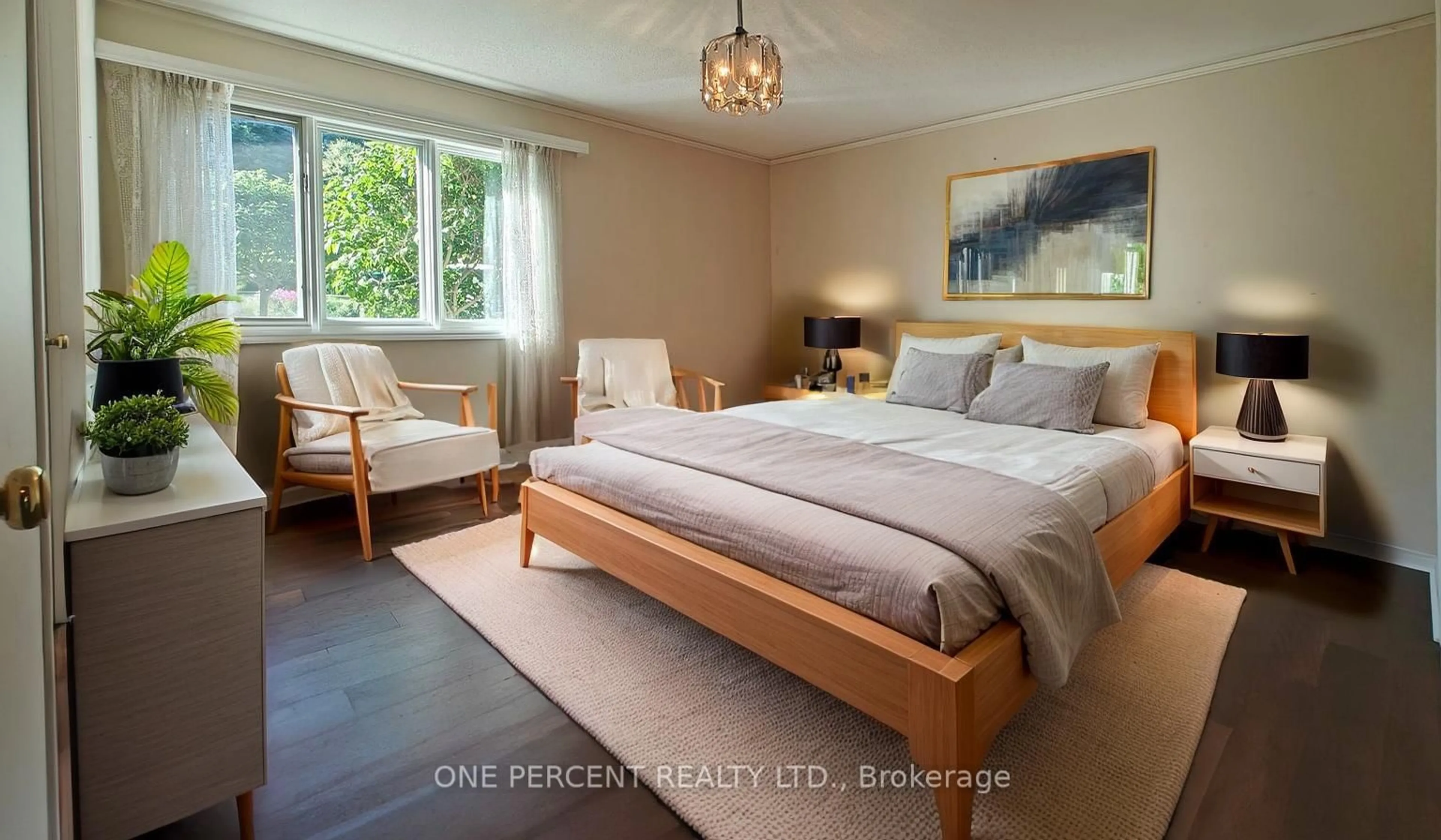 Bedroom with bed, wood/laminate floor for 266132 Maple Dell Rd, Norwich Ontario N0J 1P0