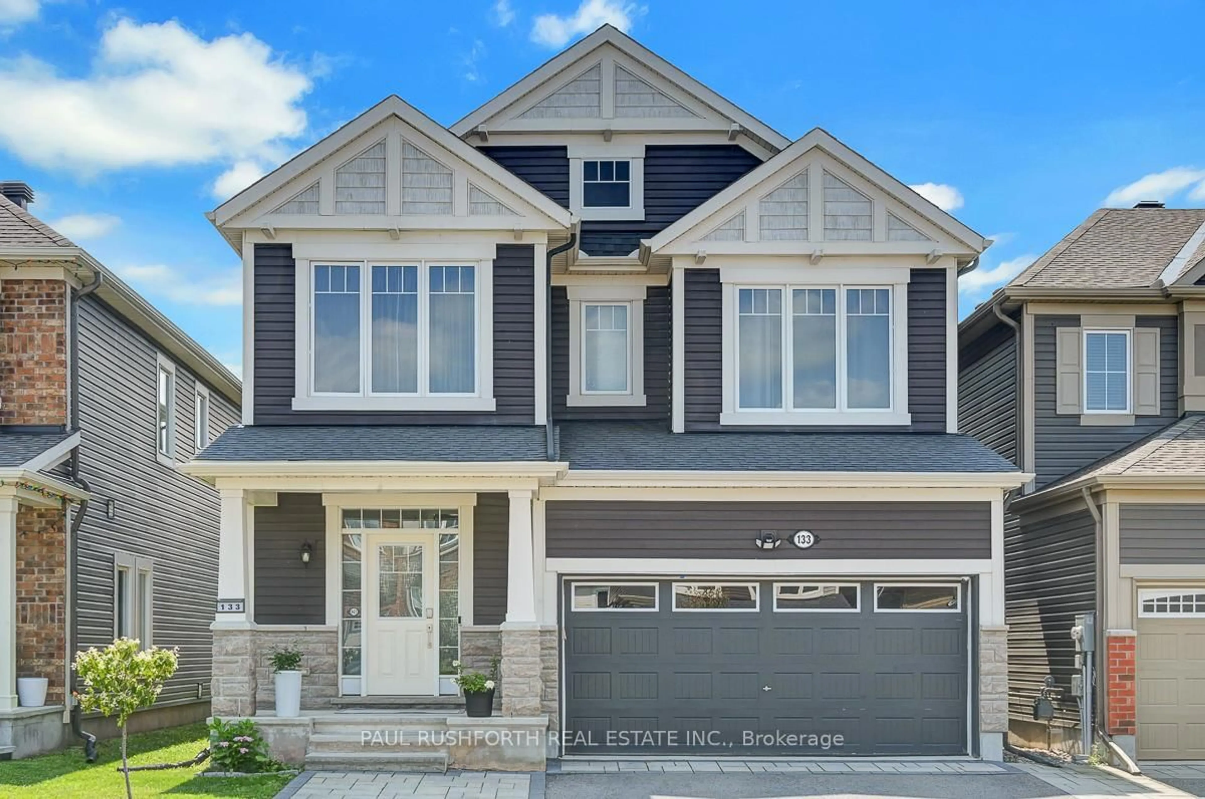 Home with vinyl exterior material, street for 133 Mandalay St, Ottawa Ontario K4A 1A6