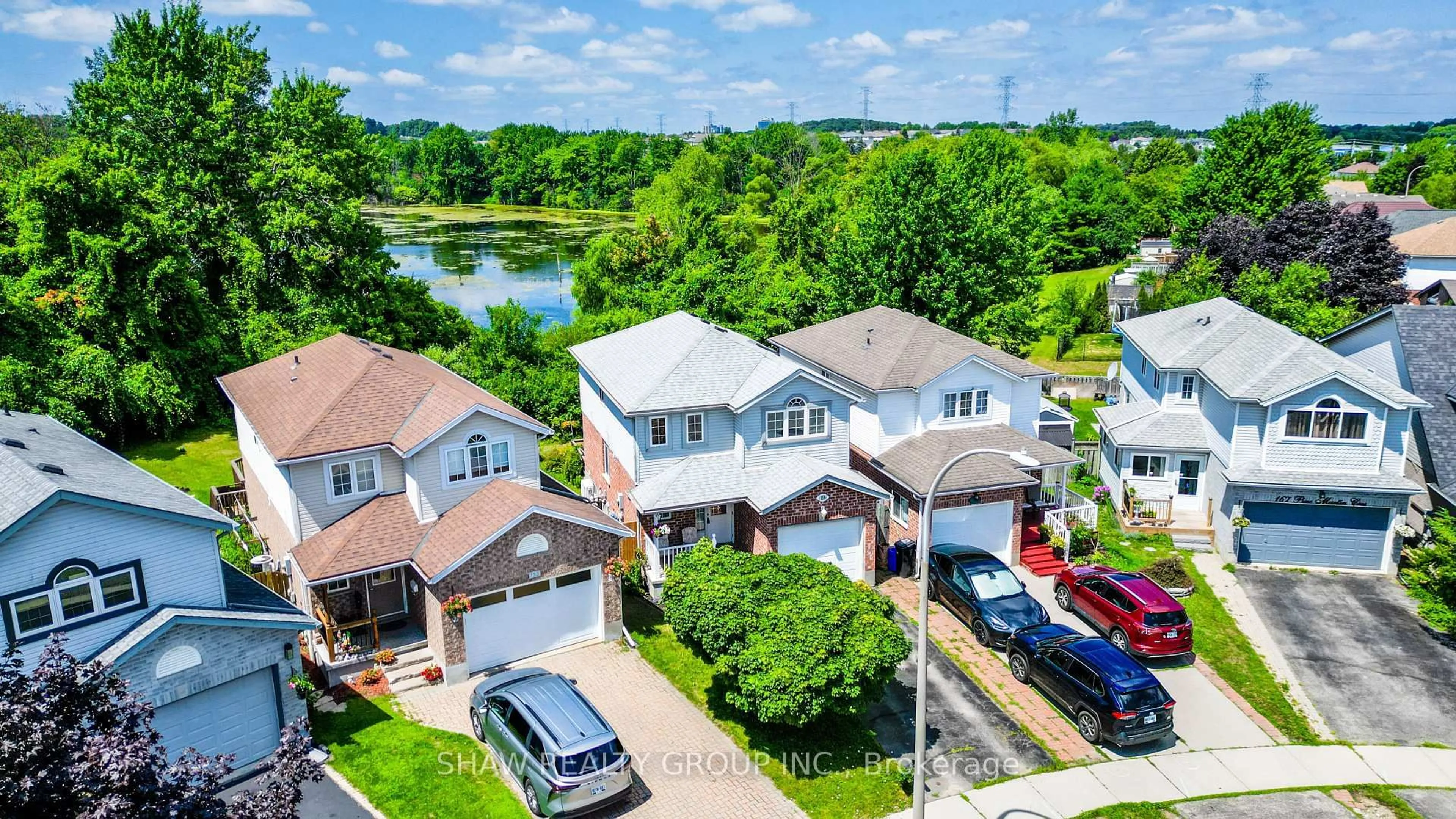 A pic from outside/outdoor area/front of a property/back of a property/a pic from drone, water/lake/river/ocean view for 159 Pine Martin Cres, Kitchener Ontario N2E 3S2