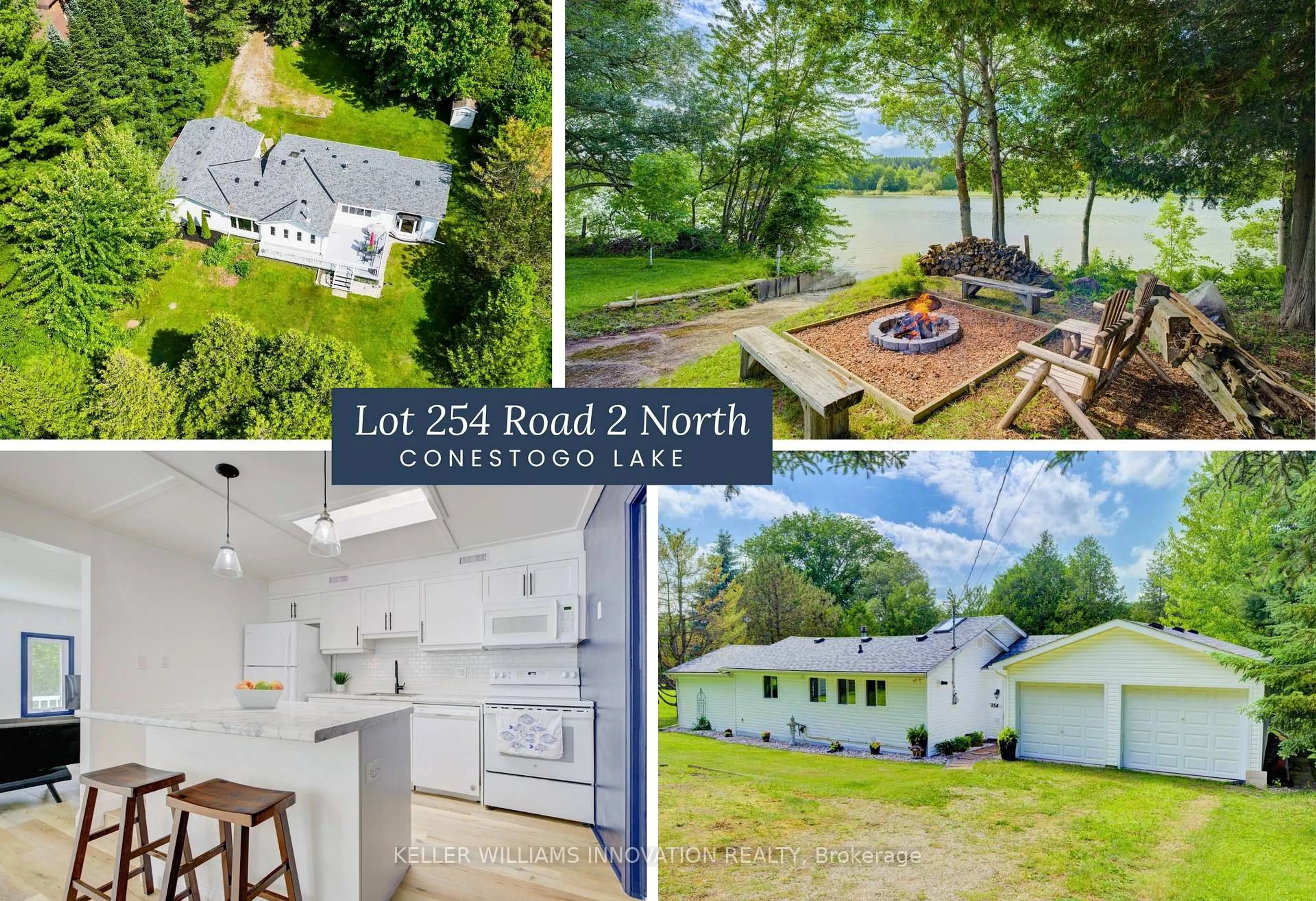A pic from outside/outdoor area/front of a property/back of a property/a pic from drone, water/lake/river/ocean view for Lot 254 Road 2 North, Mapleton Ontario N0G 1P0