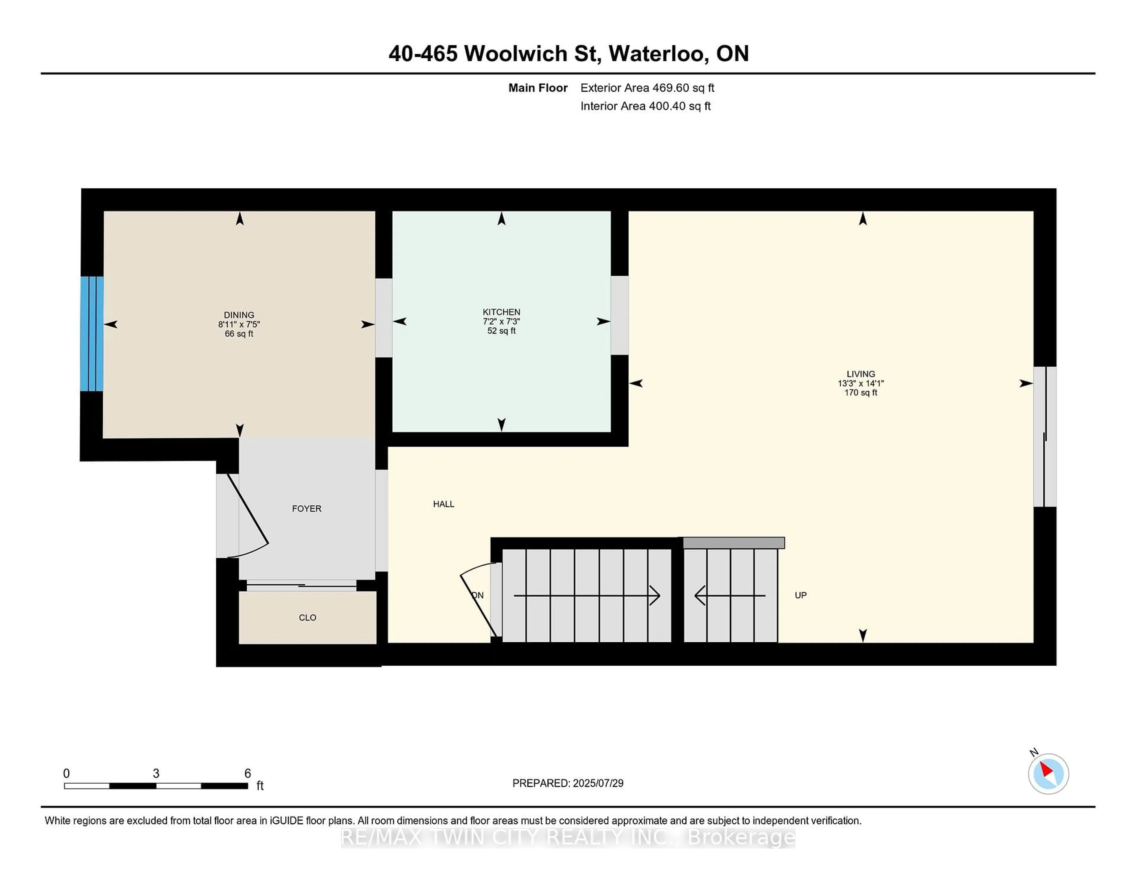 Floor plan for 465 Woolwich St #40, Waterloo Ontario N2K 3S4