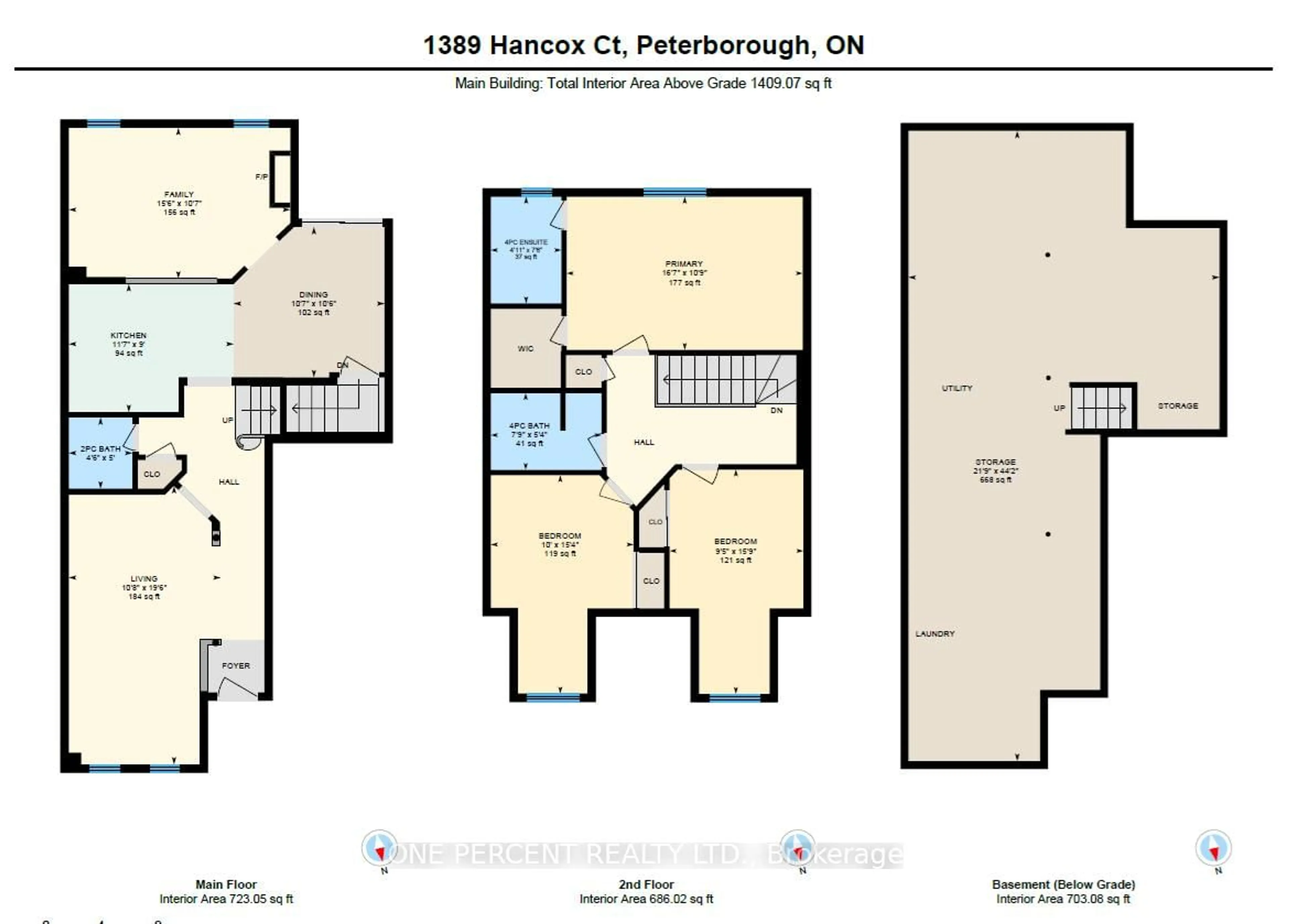 Floor plan for 1389 HANCOX Crt, Peterborough West Ontario K9K 2M1