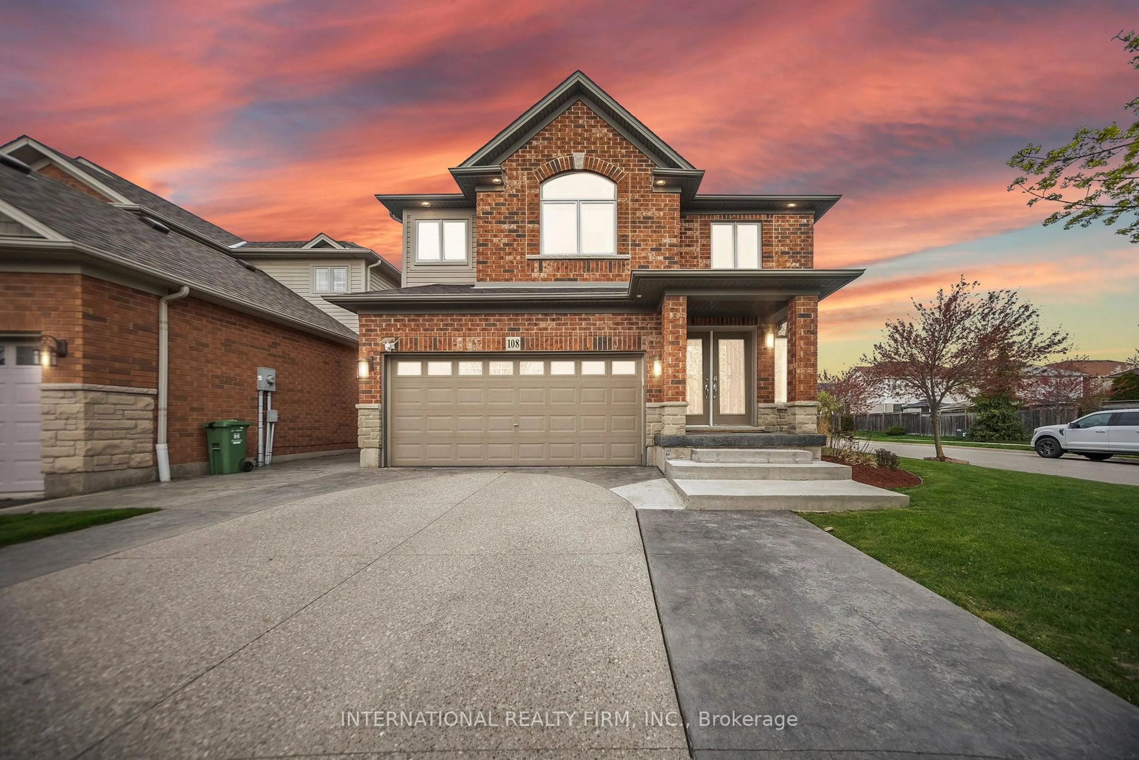 Home with brick exterior material, street for 108 Great Oak Tr, Hamilton Ontario L0R 1C0