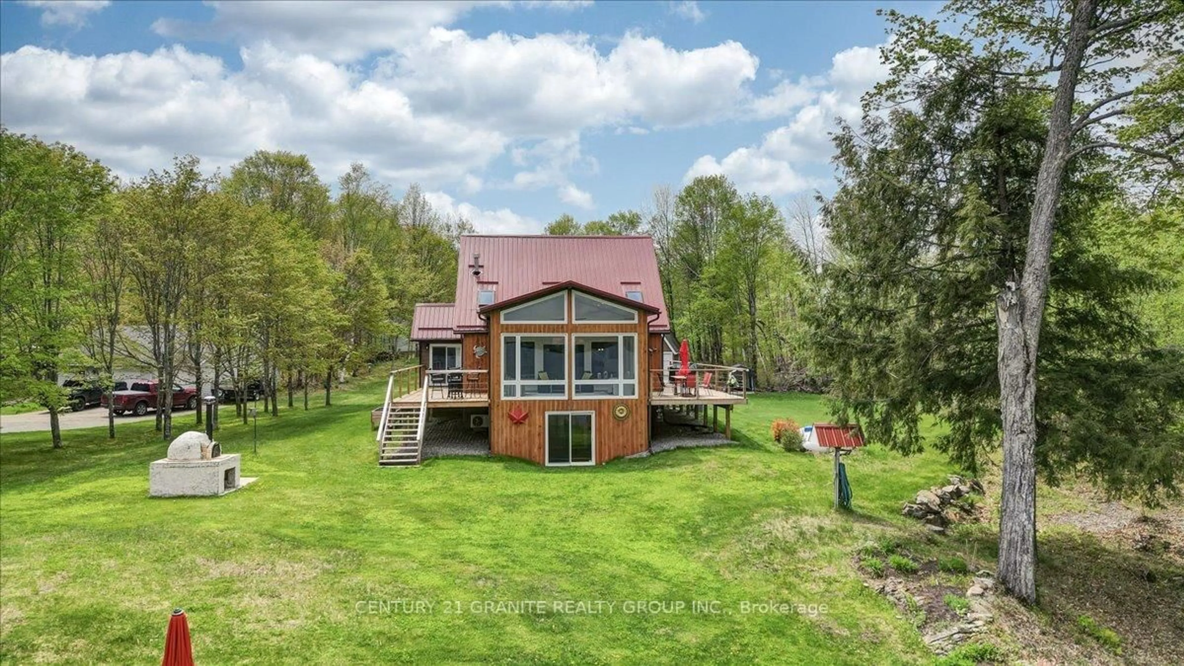 A pic from outside/outdoor area/front of a property/back of a property/a pic from drone, water/lake/river/ocean view for 1115A Steenburg Lake North Rd, Hastings Ontario K0L 1W0