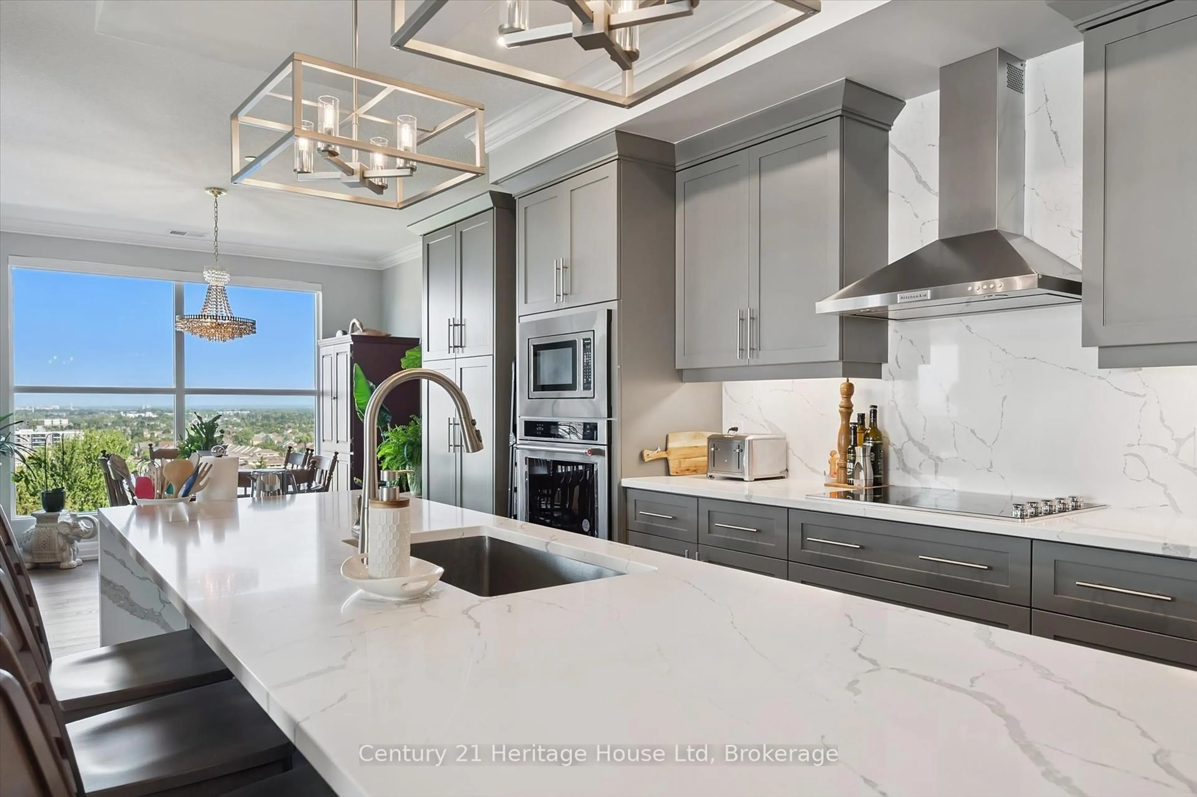 Contemporary kitchen, ceramic/tile floor for 1880 Gordon St #705, Guelph Ontario N1L 0P5
