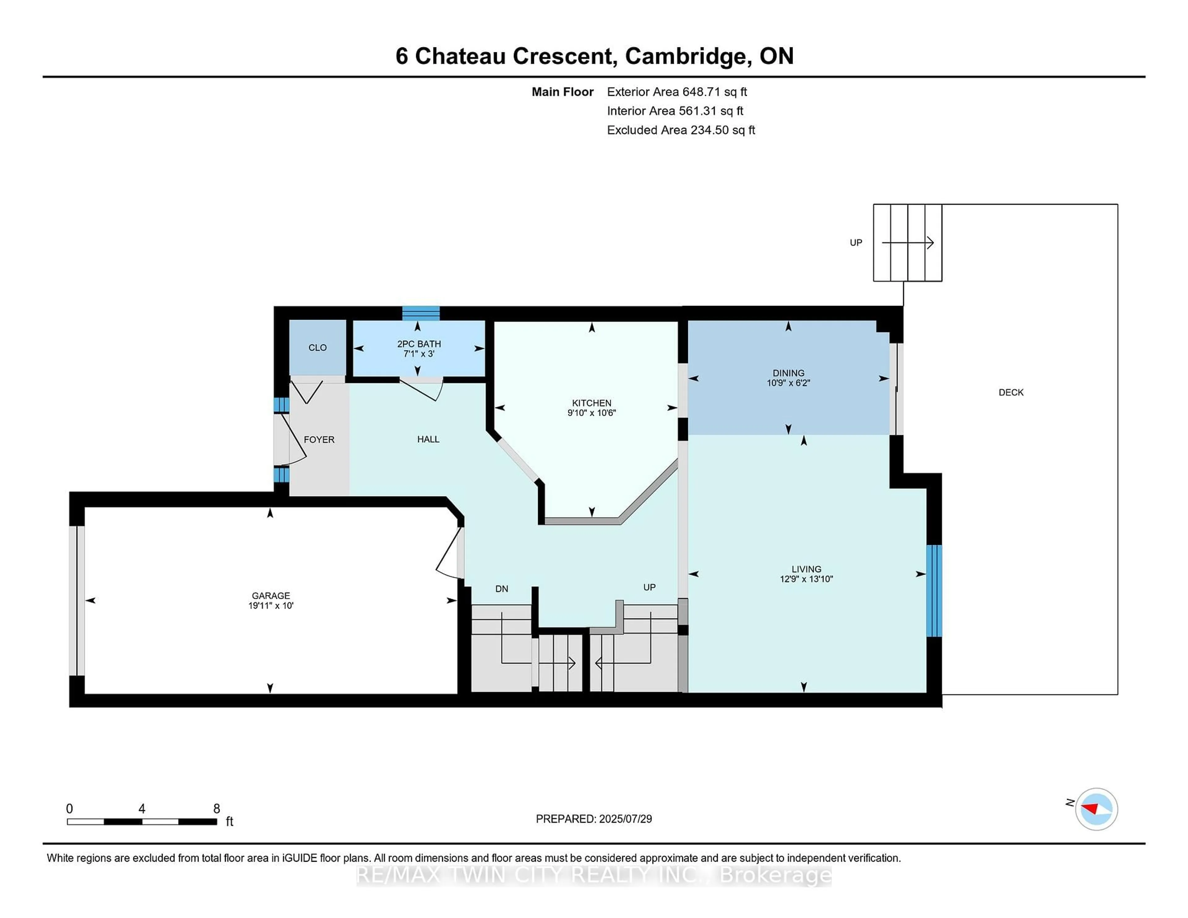 Floor plan for 6 Chateau Cres, Cambridge Ontario N3H 5S2