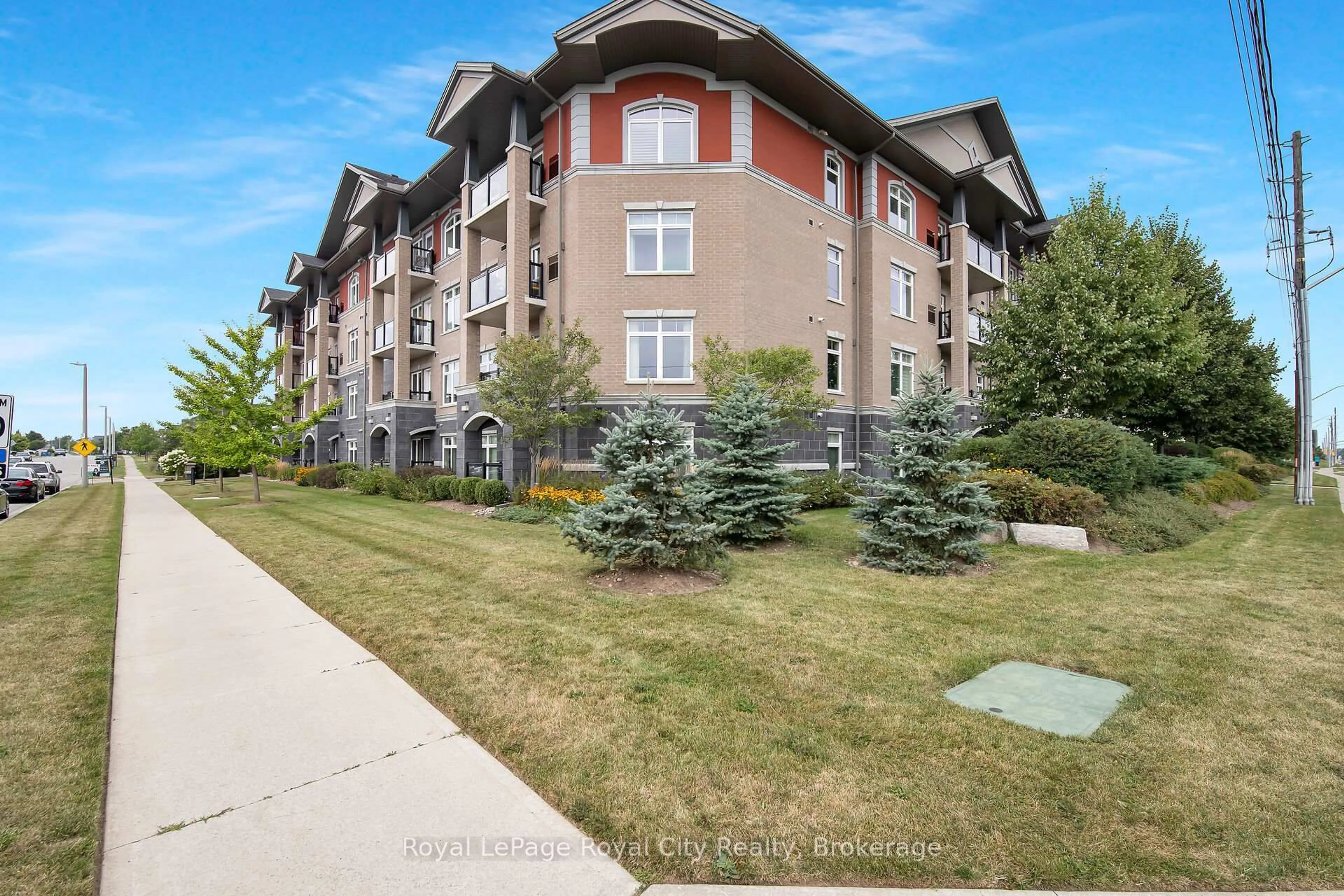 A pic from outside/outdoor area/front of a property/back of a property/a pic from drone, unknown for 106 BARD Blvd #408, Guelph Ontario N1L 0L8