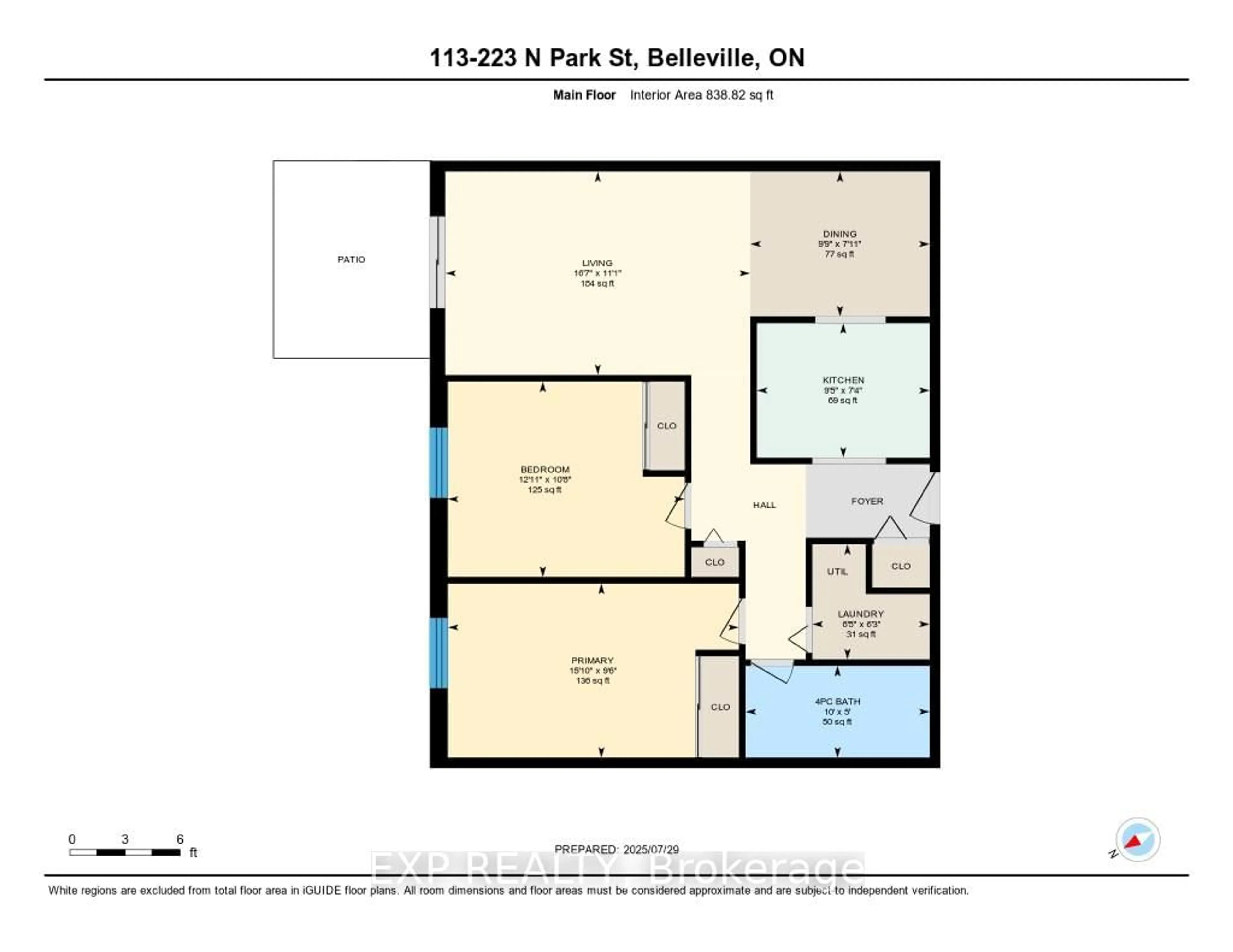 Floor plan for 223 North Park St #113, Belleville Ontario K8P 5A7