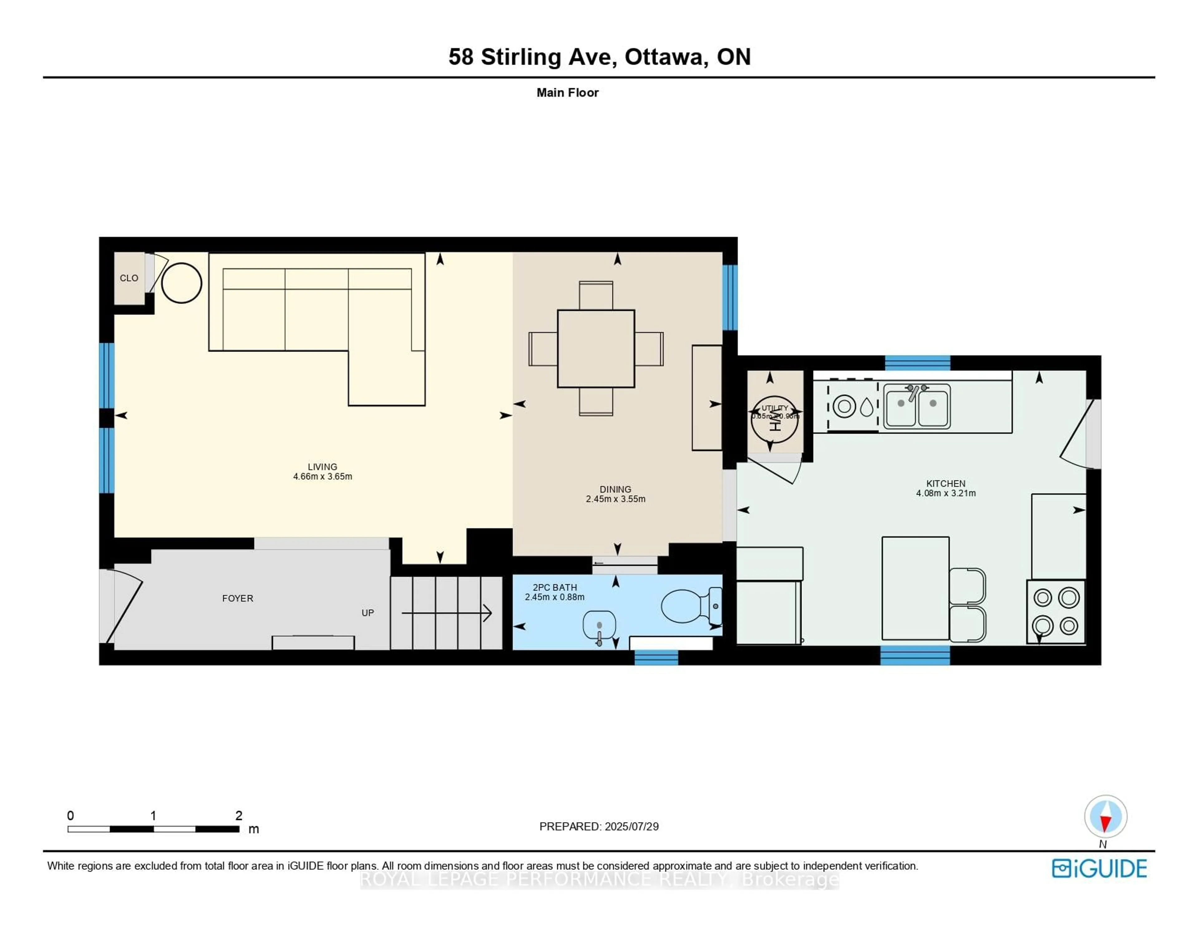 Floor plan for 58 Stirling Ave, Ottawa Ontario K1Y 1P8