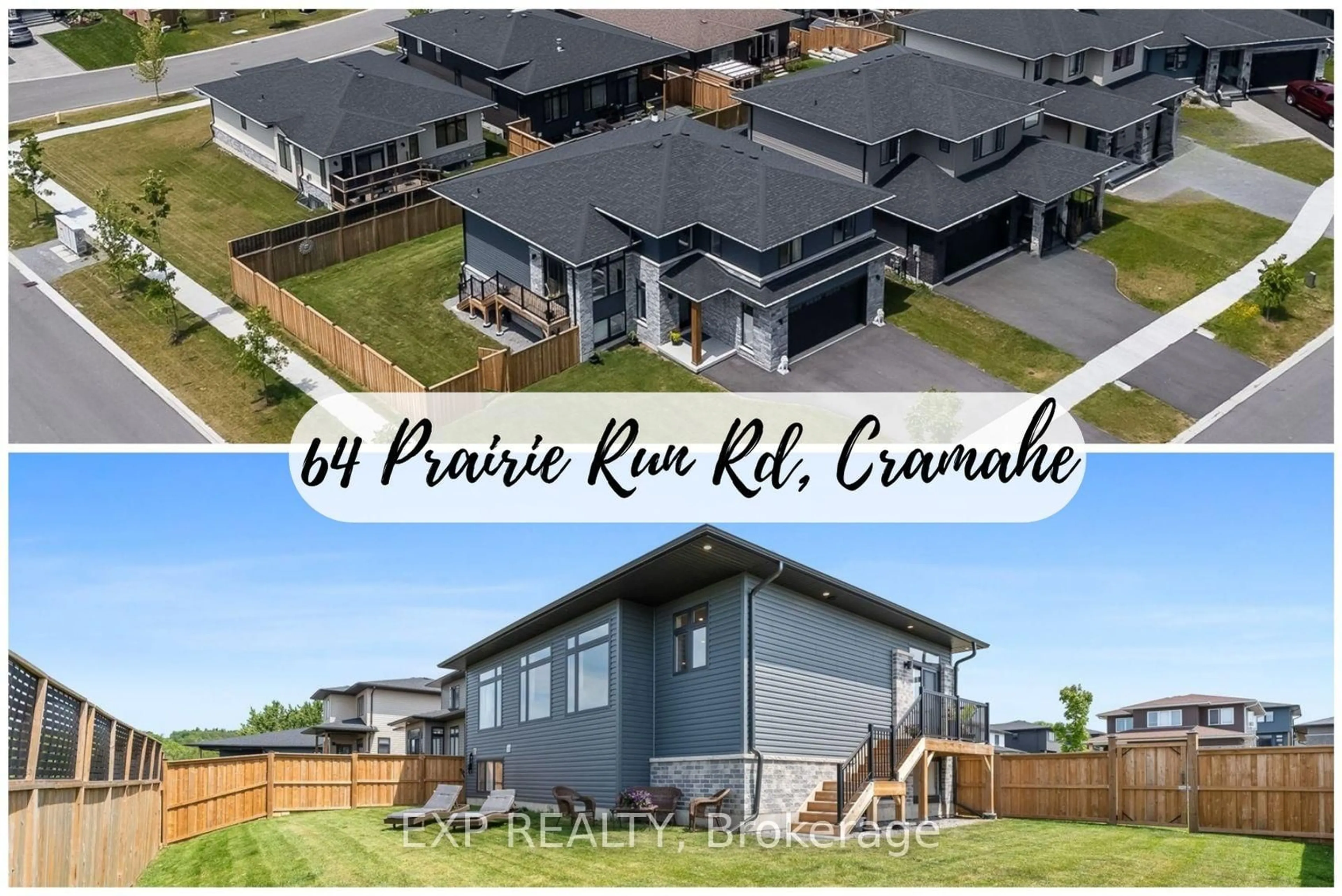 A pic from outside/outdoor area/front of a property/back of a property/a pic from drone, street for 64 Prairie Run Rd, Cramahe Ontario K0K 1S0