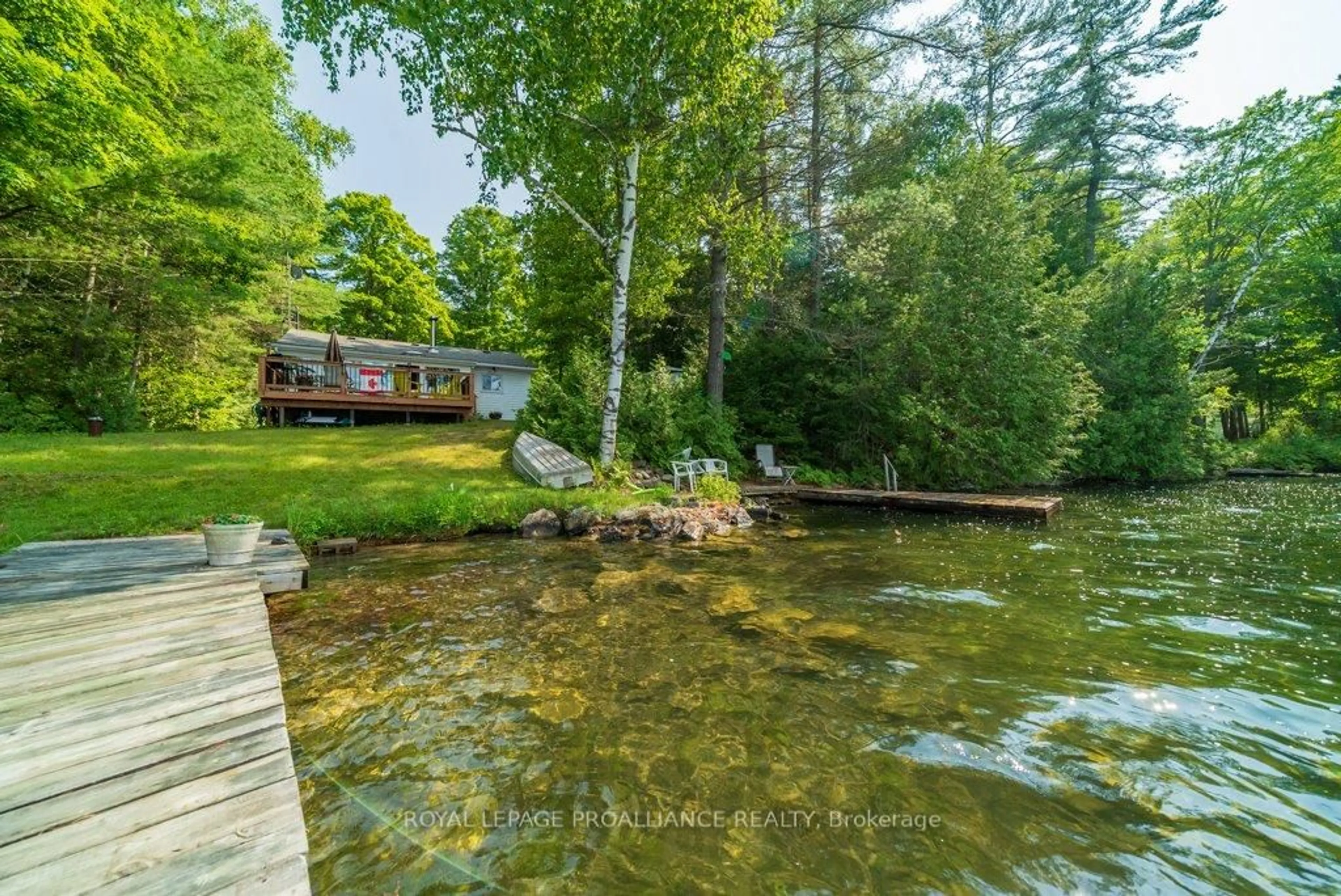 A pic from outside/outdoor area/front of a property/back of a property/a pic from drone, water/lake/river/ocean view for 1133B North Star Lane, Cloyne Ontario K0H 1K0
