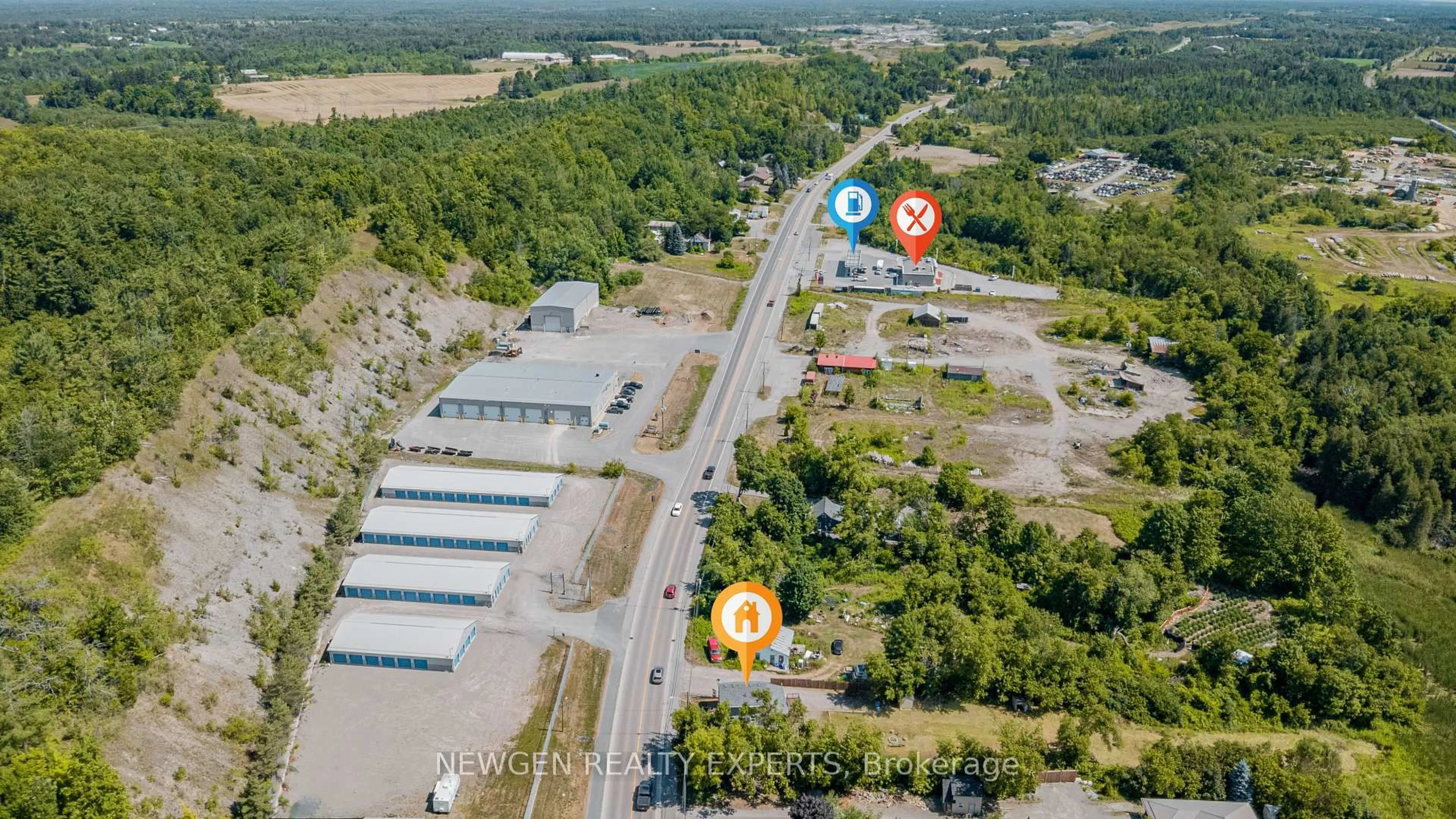 A pic from outside/outdoor area/front of a property/back of a property/a pic from drone, unknown for 4419 Hwy 7 Highway, Asphodel-Norwood Ontario K0L 2V0