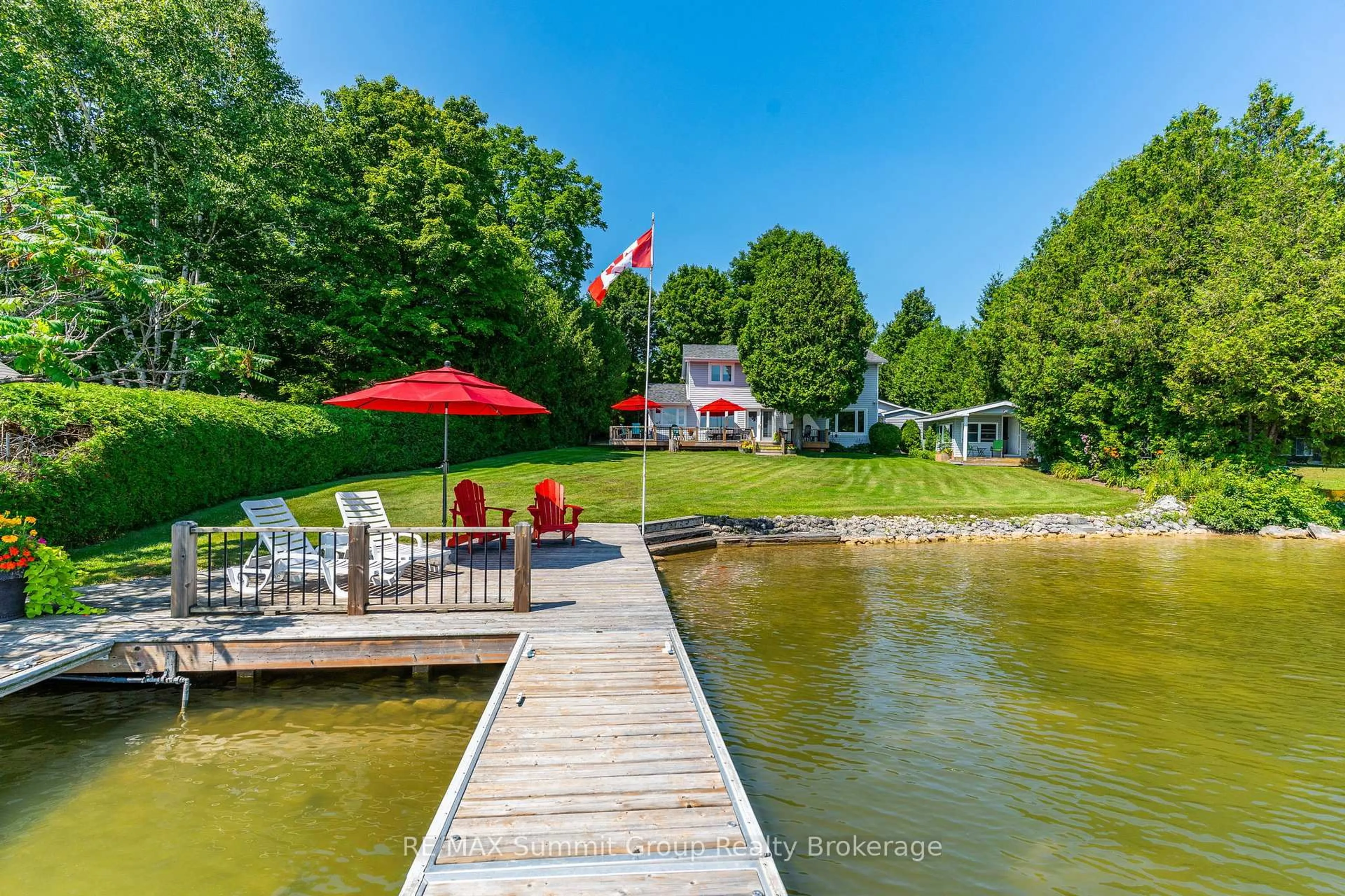 Patio, water/lake/river/ocean view for 221 Point Rd, Grey Highlands Ontario N0C 1E0