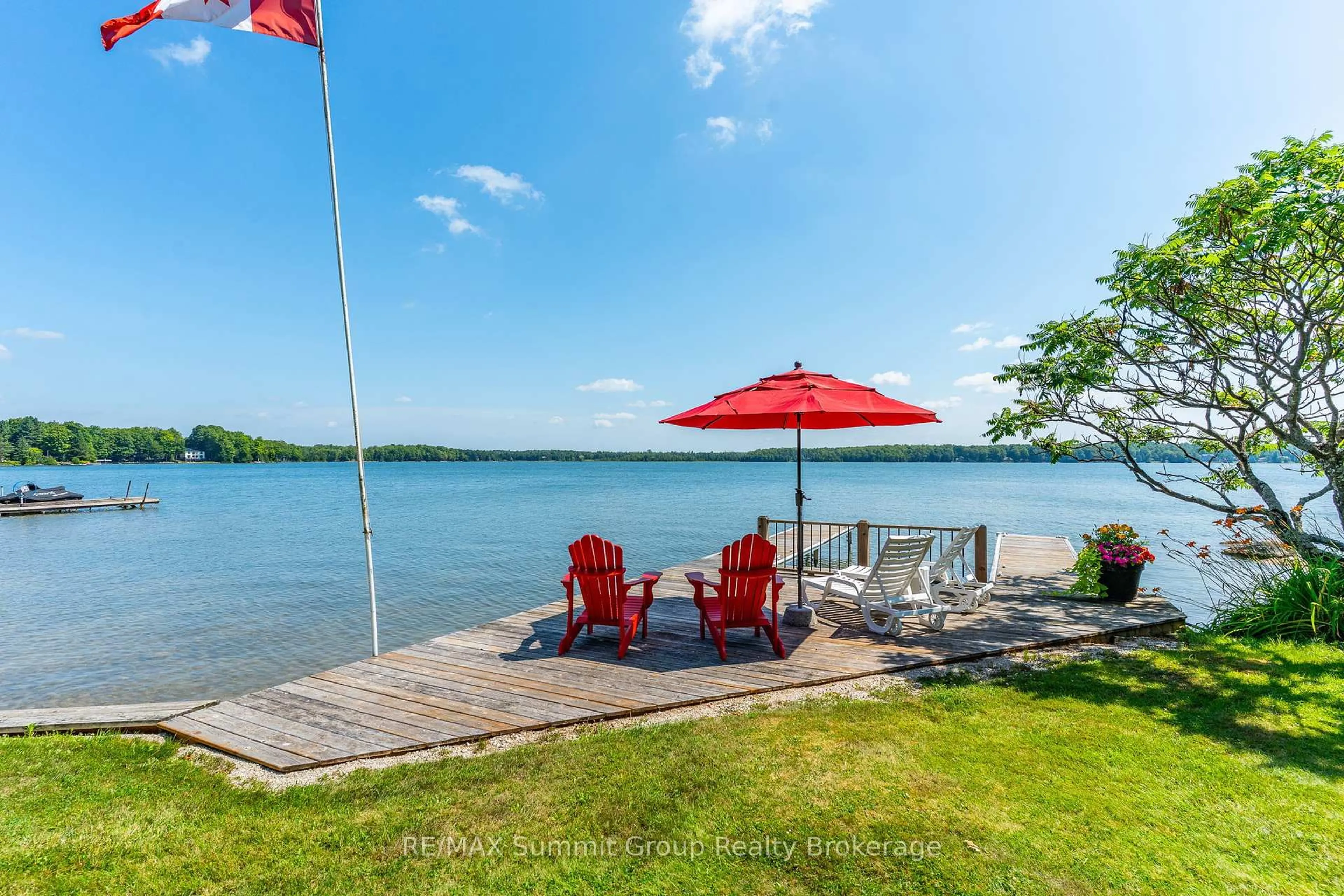 Patio, water/lake/river/ocean view for 221 Point Rd, Grey Highlands Ontario N0C 1E0