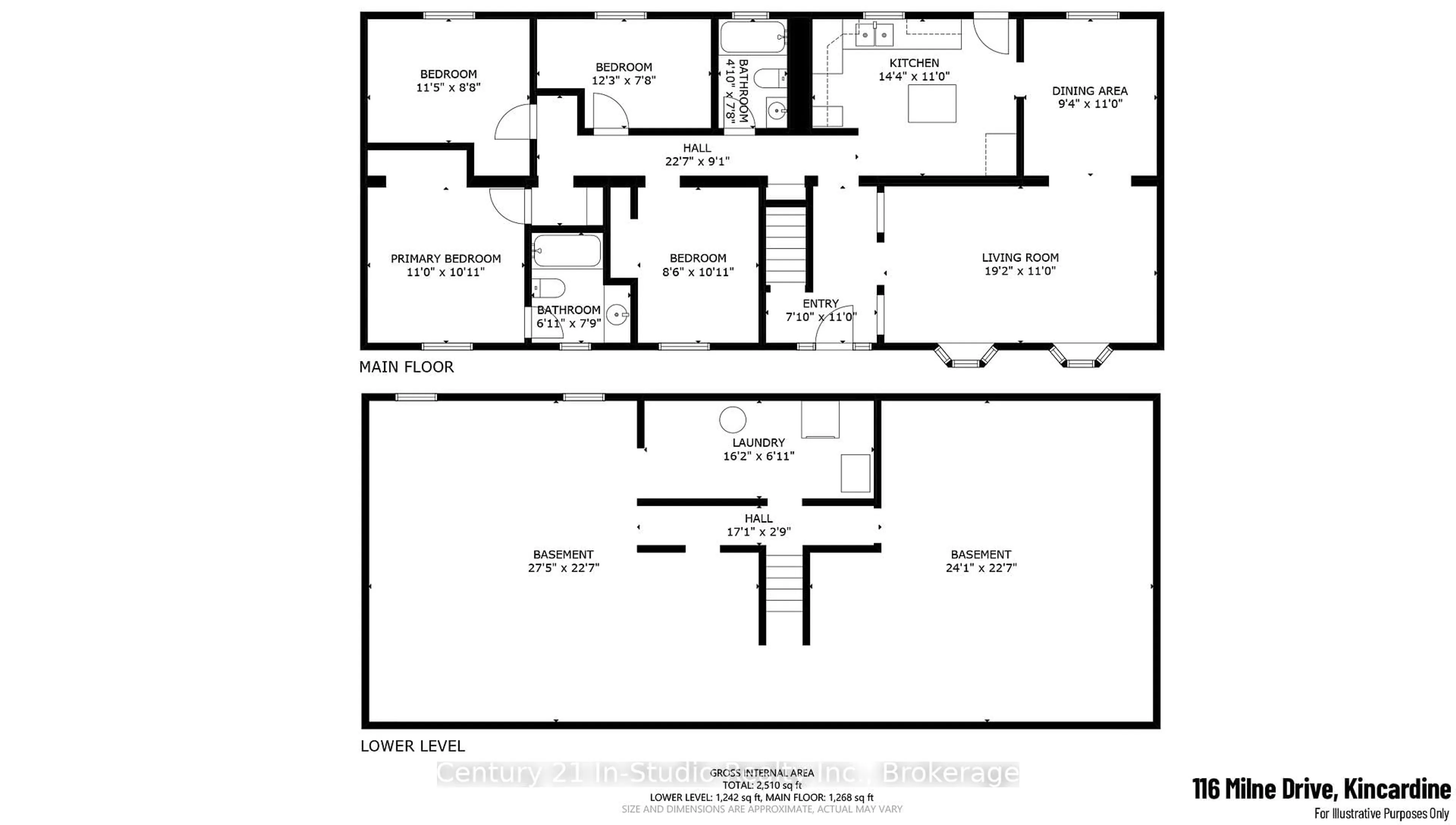 Floor plan for 1116 Milne Dr, Kincardine Ontario N2Z 1X4