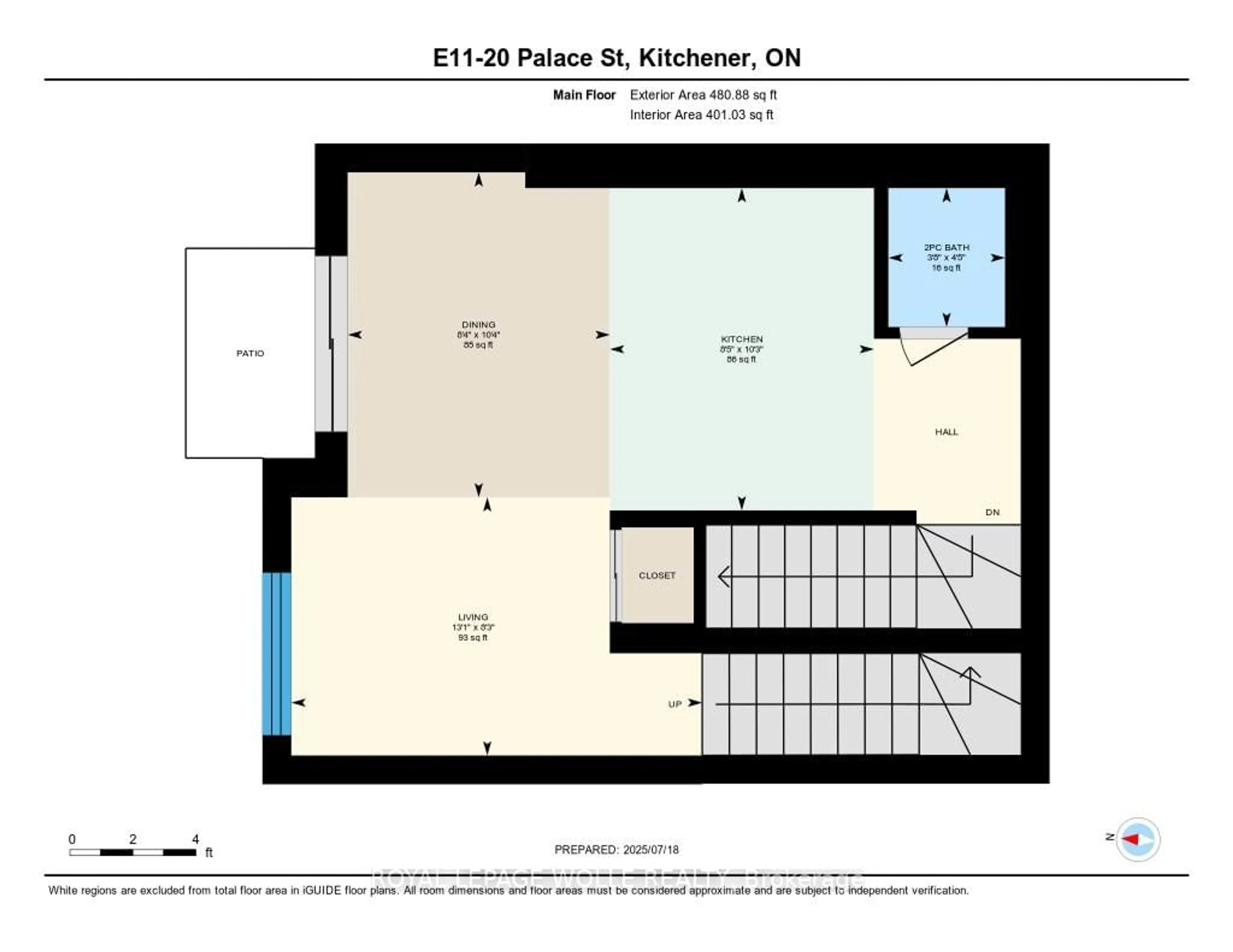 Floor plan for 20 Palace St #E11, Kitchener Ontario N2E 0J3