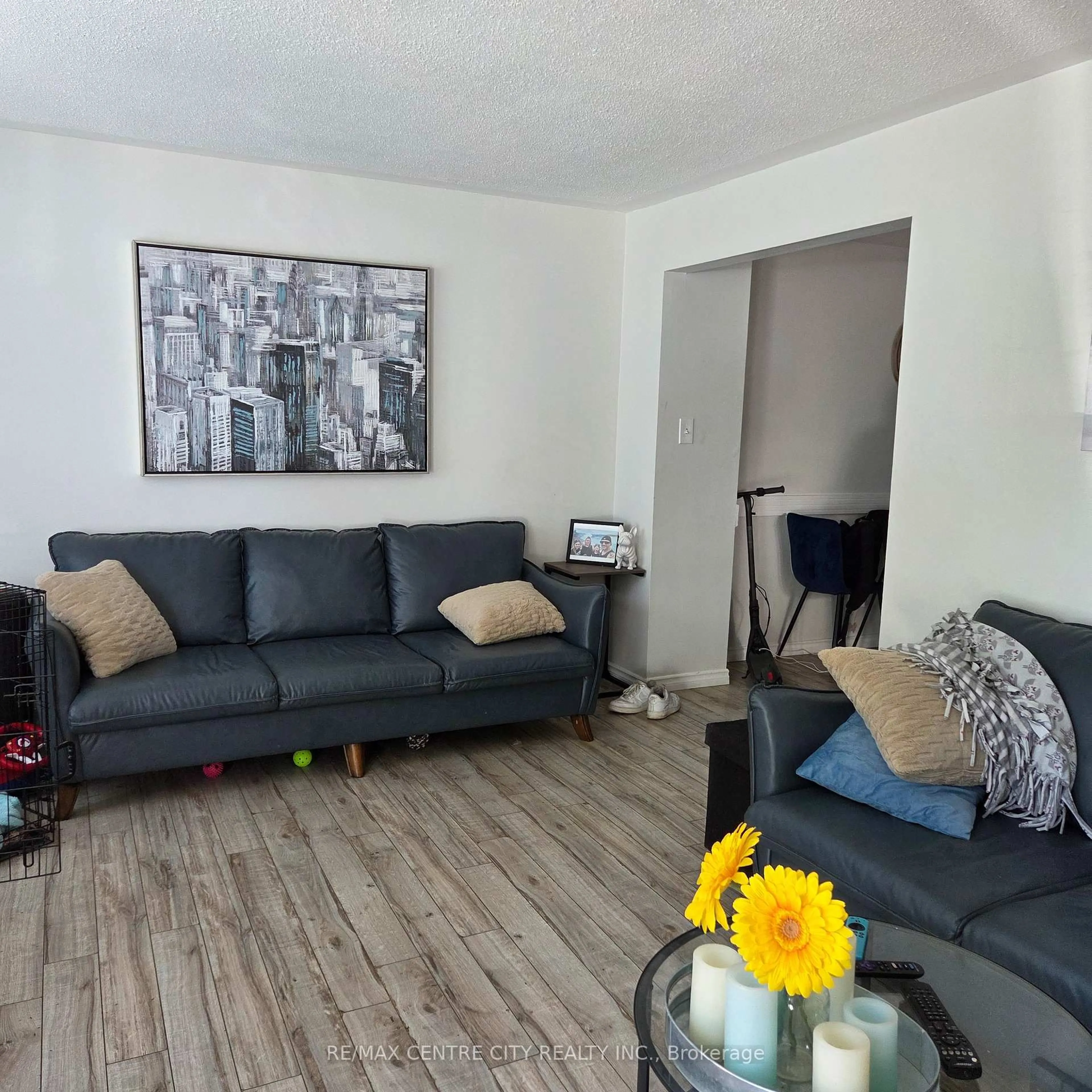 Living room with furniture, wood/laminate floor for 1687 Ernest Ave, London South Ontario N6E 2S3