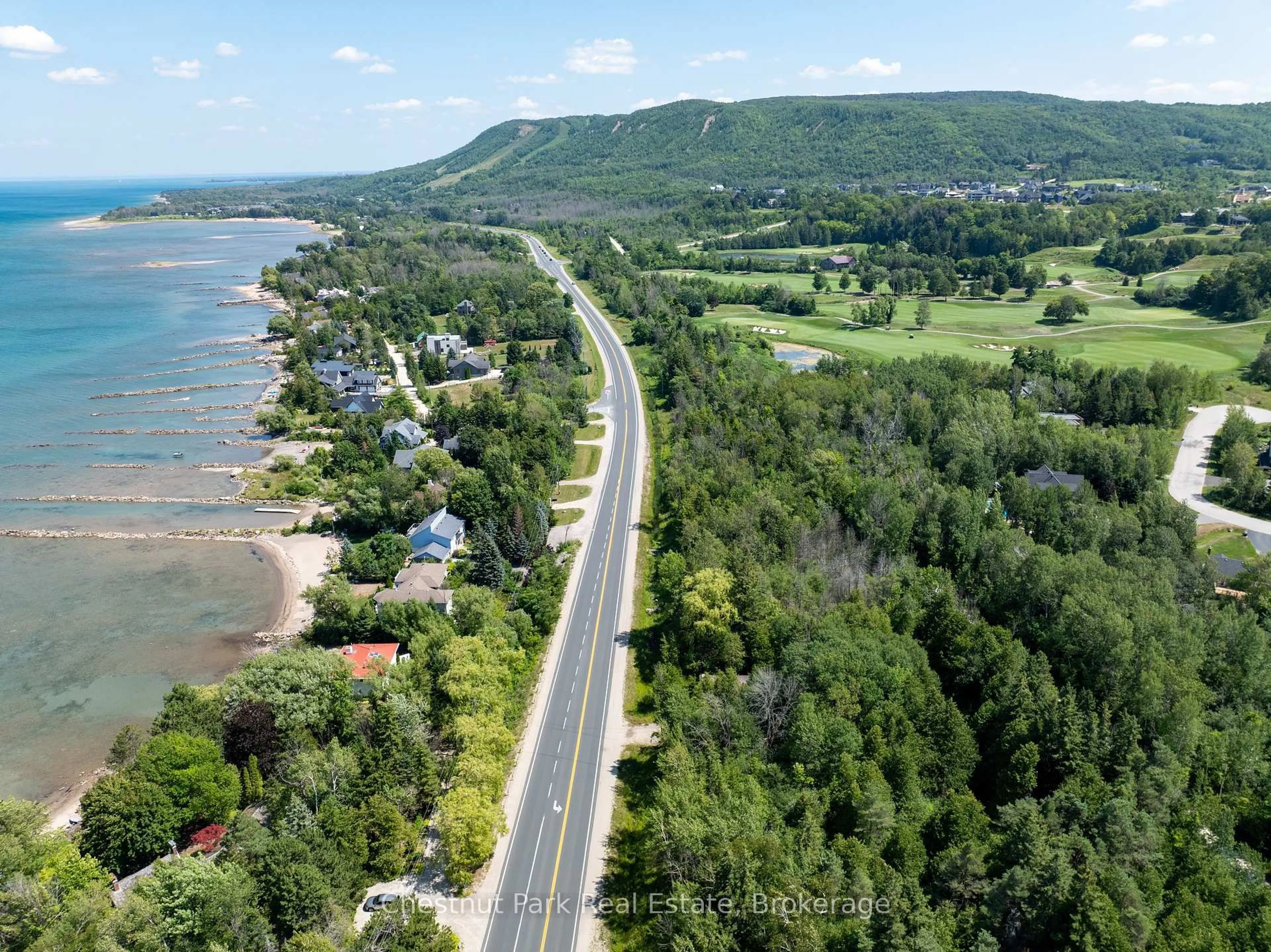 A pic from outside/outdoor area/front of a property/back of a property/a pic from drone, water/lake/river/ocean view for 208658 Highway 26, Blue Mountains Ontario N0H 1J0