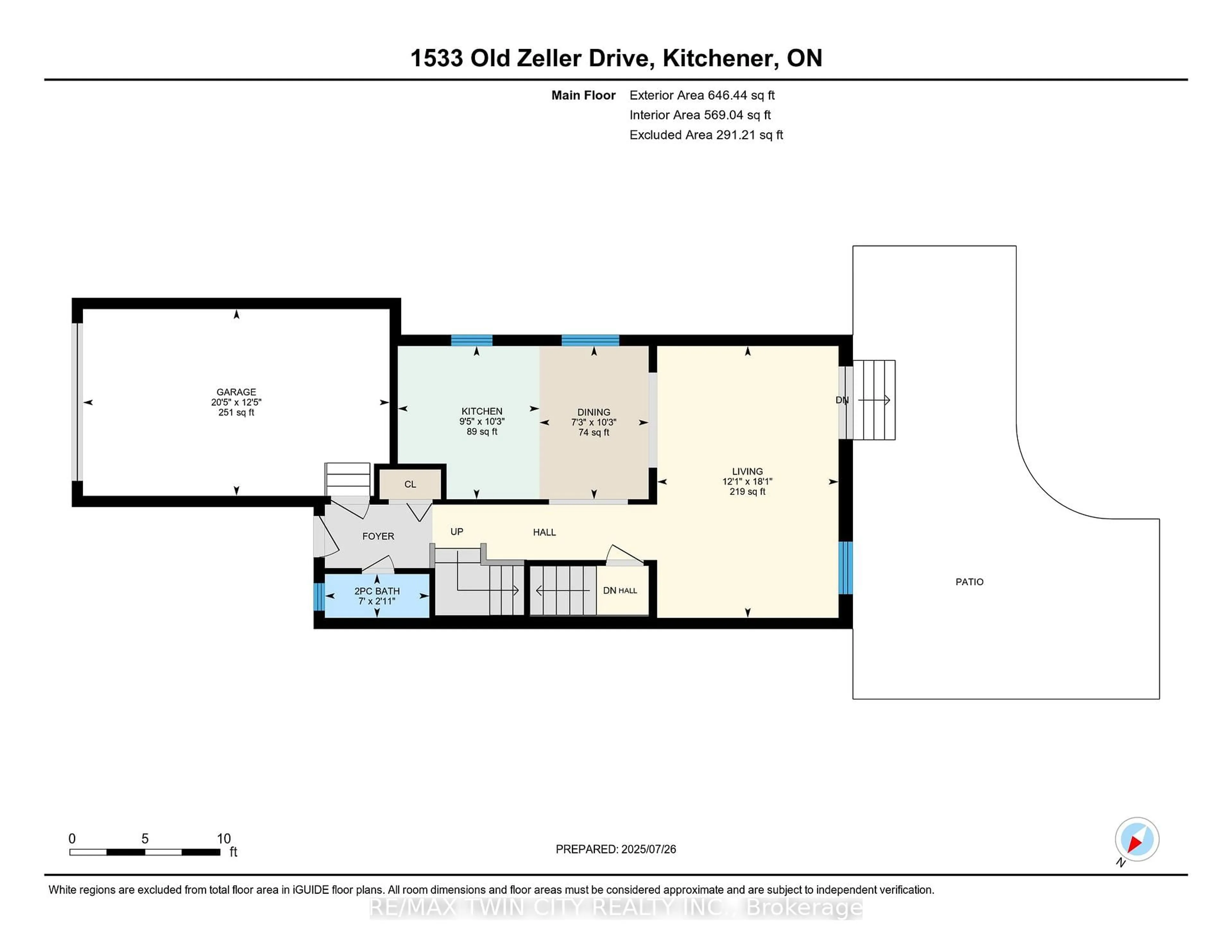Floor plan for 1533 Old Zeller Dr, Kitchener Ontario N2A 0B3