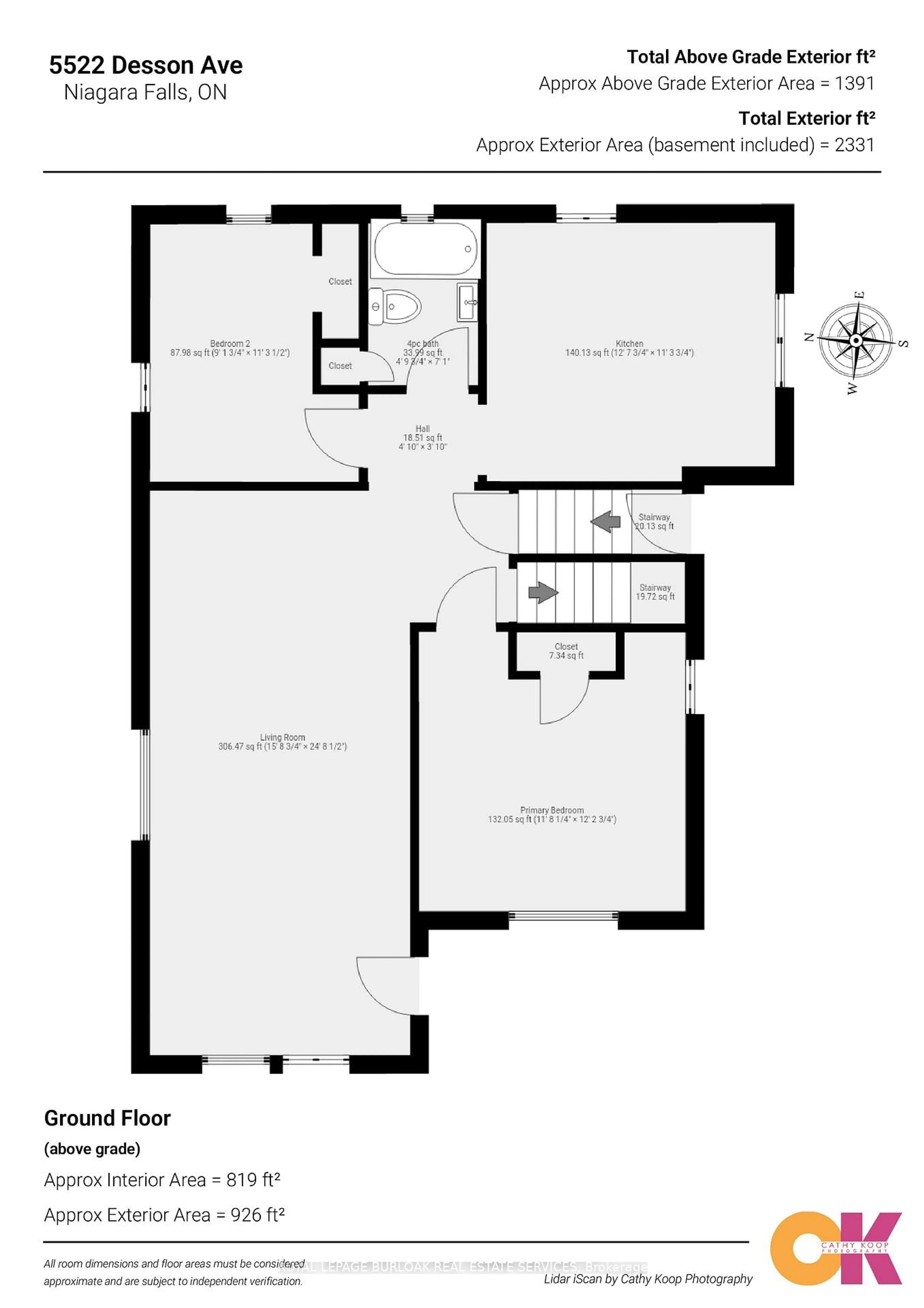 Floor plan for 5522 Desson Ave, Niagara Falls Ontario L2G 3T1