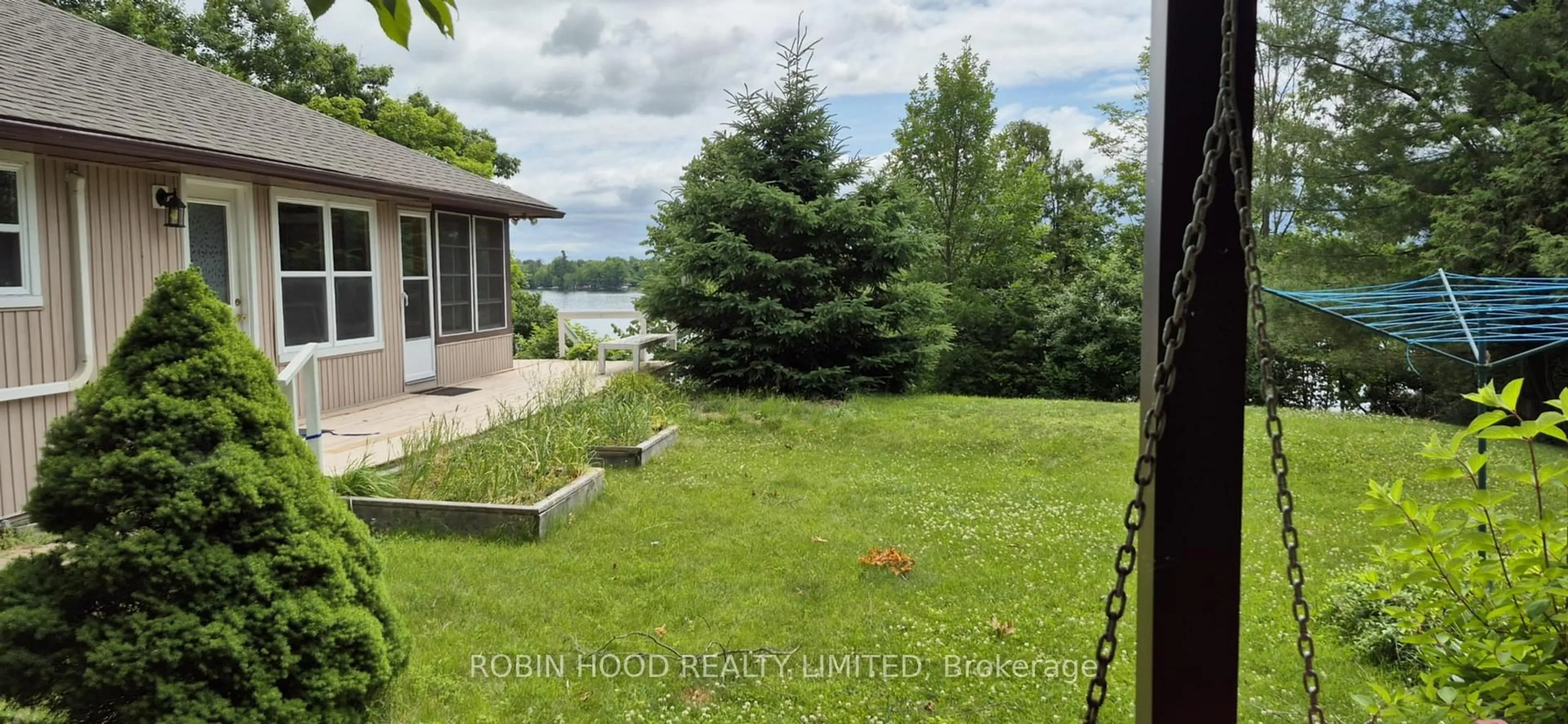 Patio, water/lake/river/ocean view for 211 Mcbride Point Dr, Rideau Lakes Ontario K0G 1X0