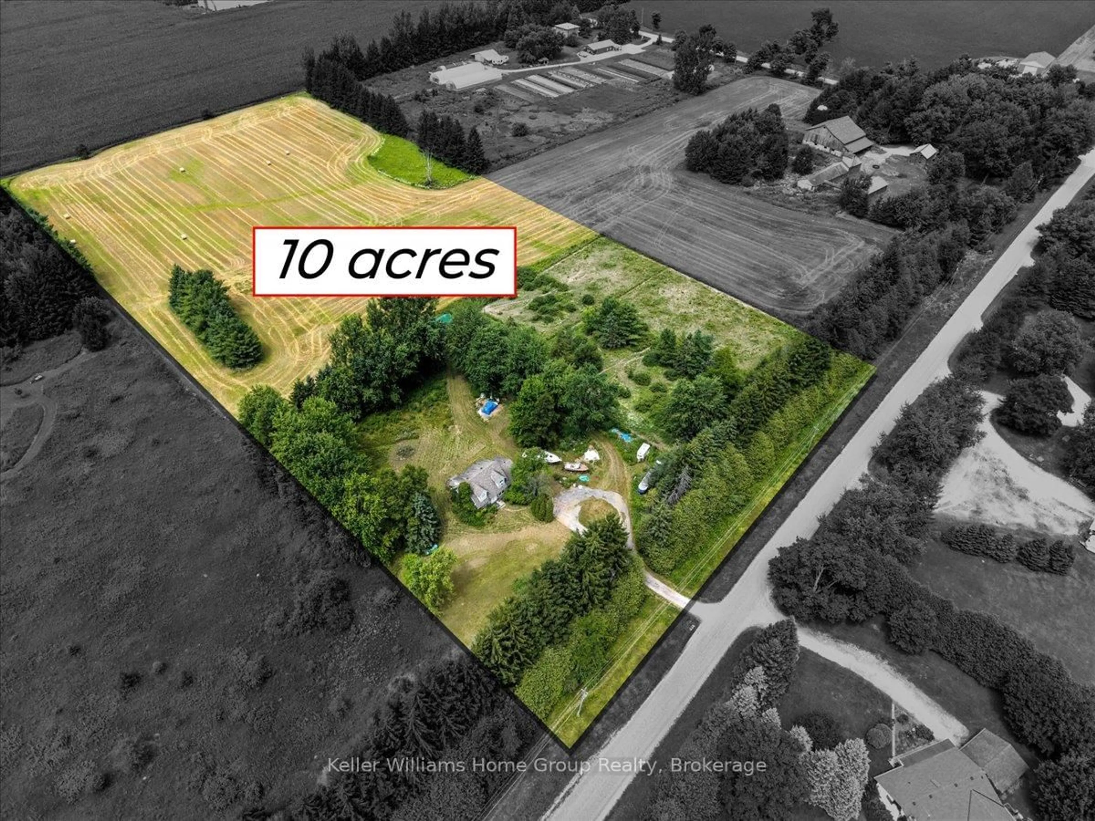 A pic from outside/outdoor area/front of a property/back of a property/a pic from drone, street for 8568 Sideroad 15, Centre Wellington Ontario N0B 1J0
