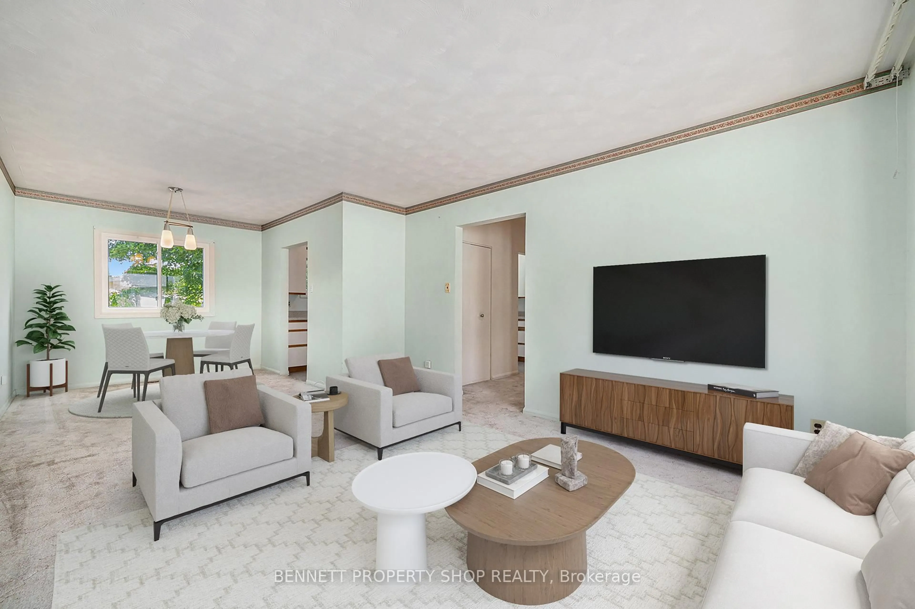 Living room with furniture, unknown for 118 Abbeyhill Dr, Ottawa Ontario K2L 1H2