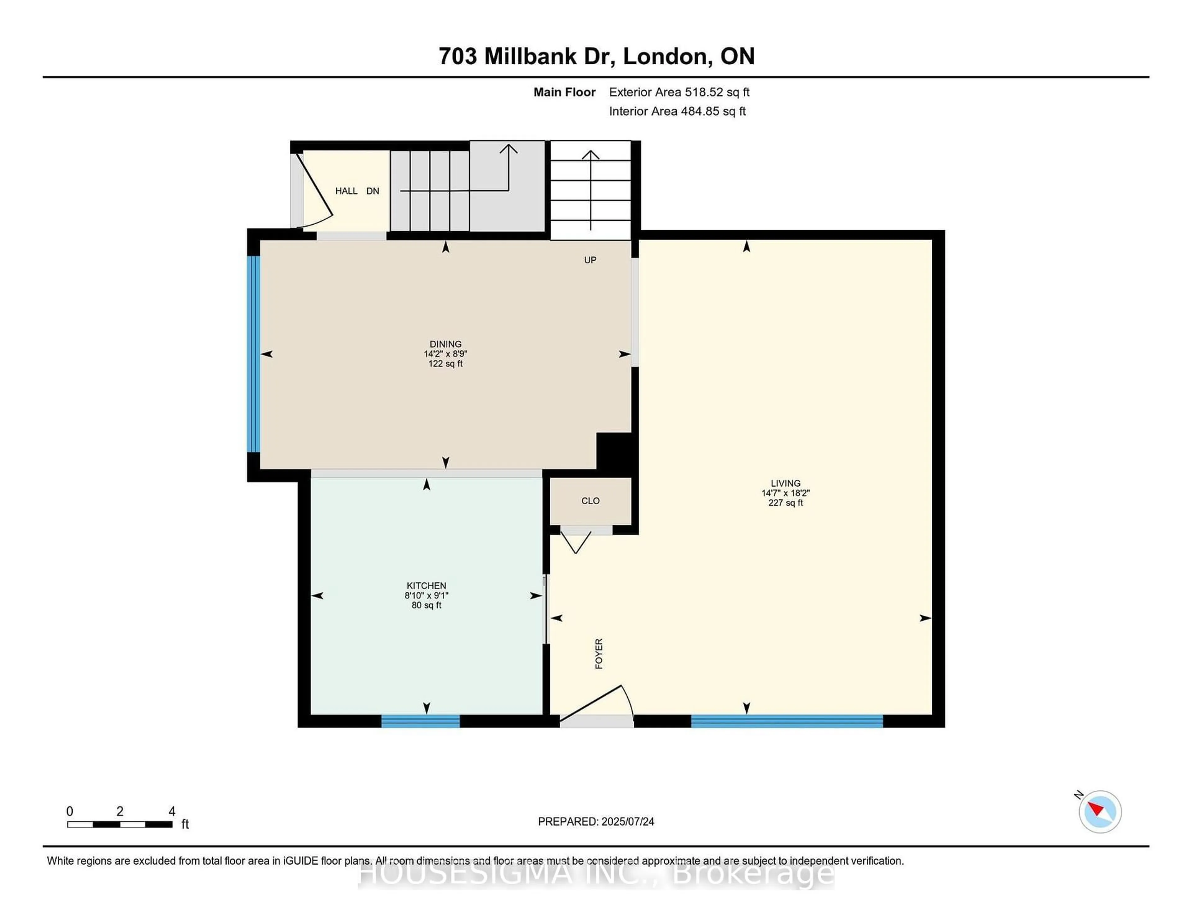 Floor plan for 703 Millbank Dr, London South Ontario N6E 1Y7