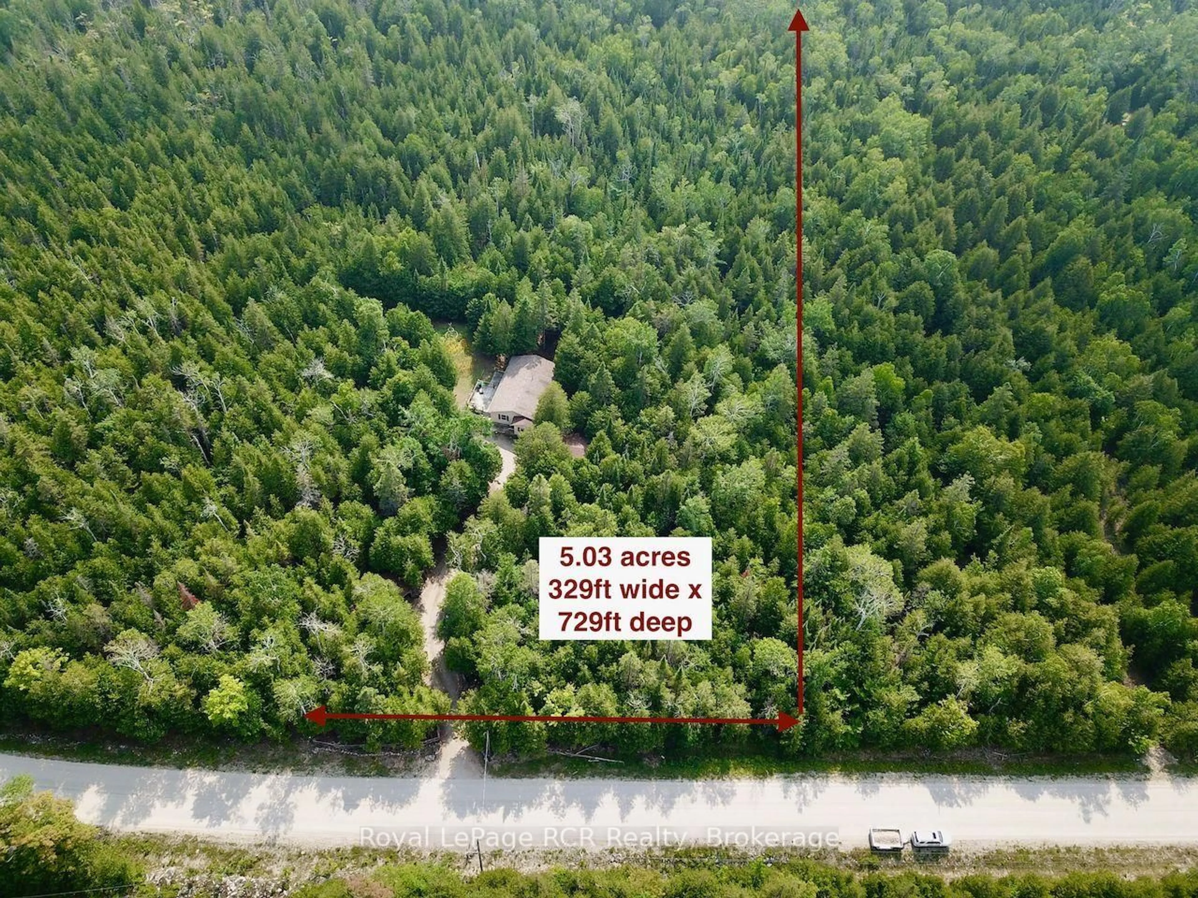 A pic from outside/outdoor area/front of a property/back of a property/a pic from drone, forest/trees view for 323 East Road Rr 4 Rd, Northern Bruce Peninsula Ontario N0H 1W0