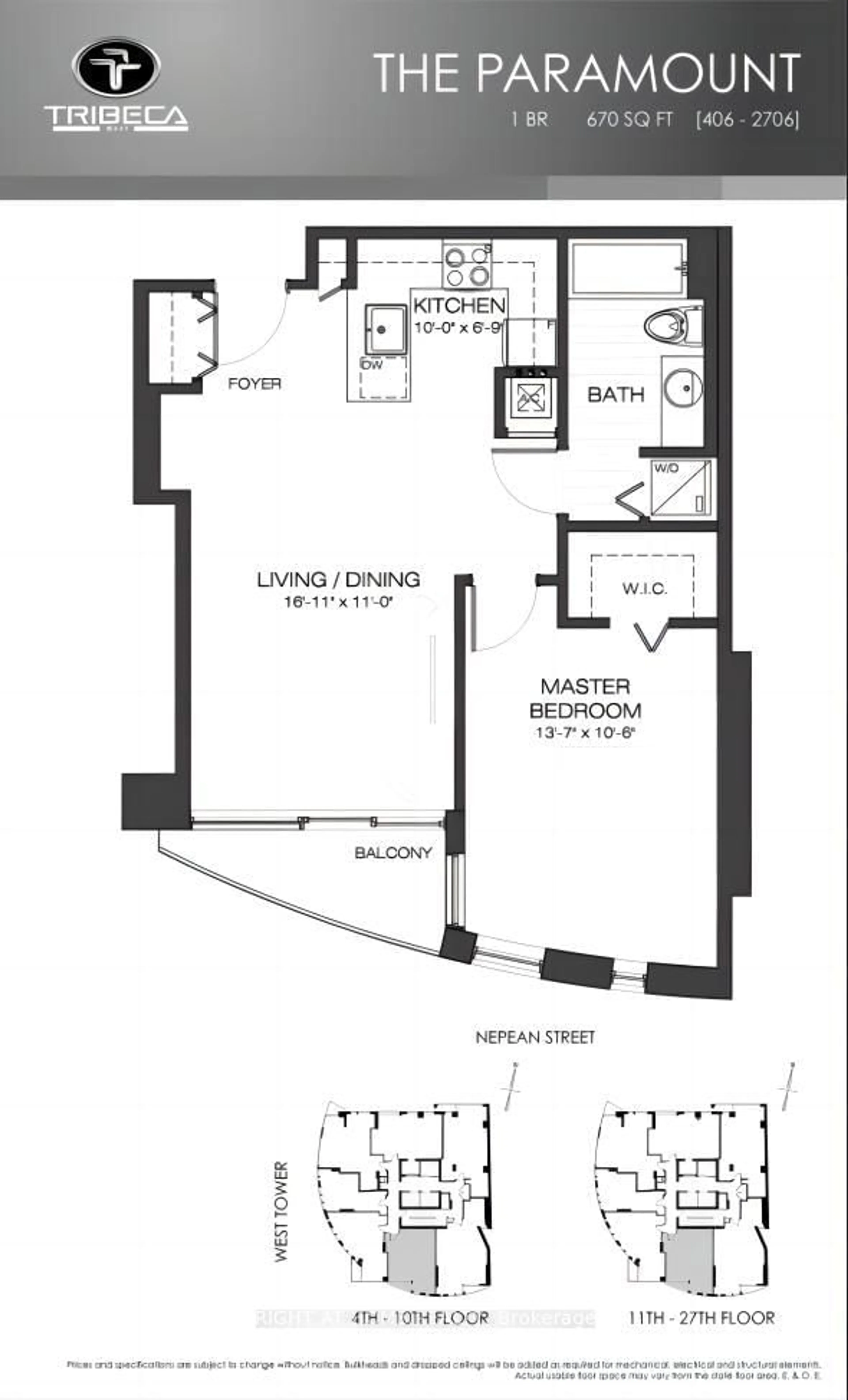 Floor plan for 40 Nepean St #2306, Ottawa Ontario K2P 0X5