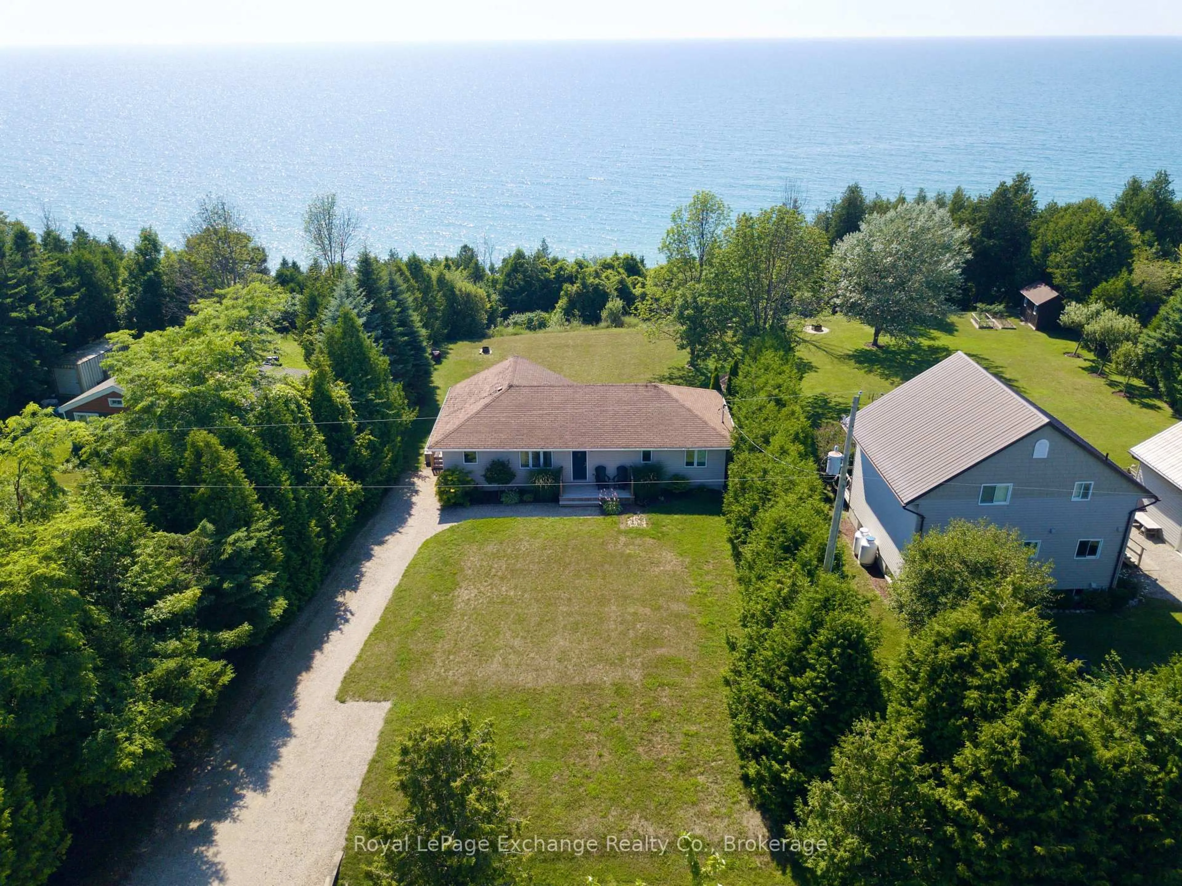 A pic from outside/outdoor area/front of a property/back of a property/a pic from drone, water/lake/river/ocean view for 85435 Mcdonald Line, Ashfield-Colborne-Wawanosh Ontario N7A 3X9