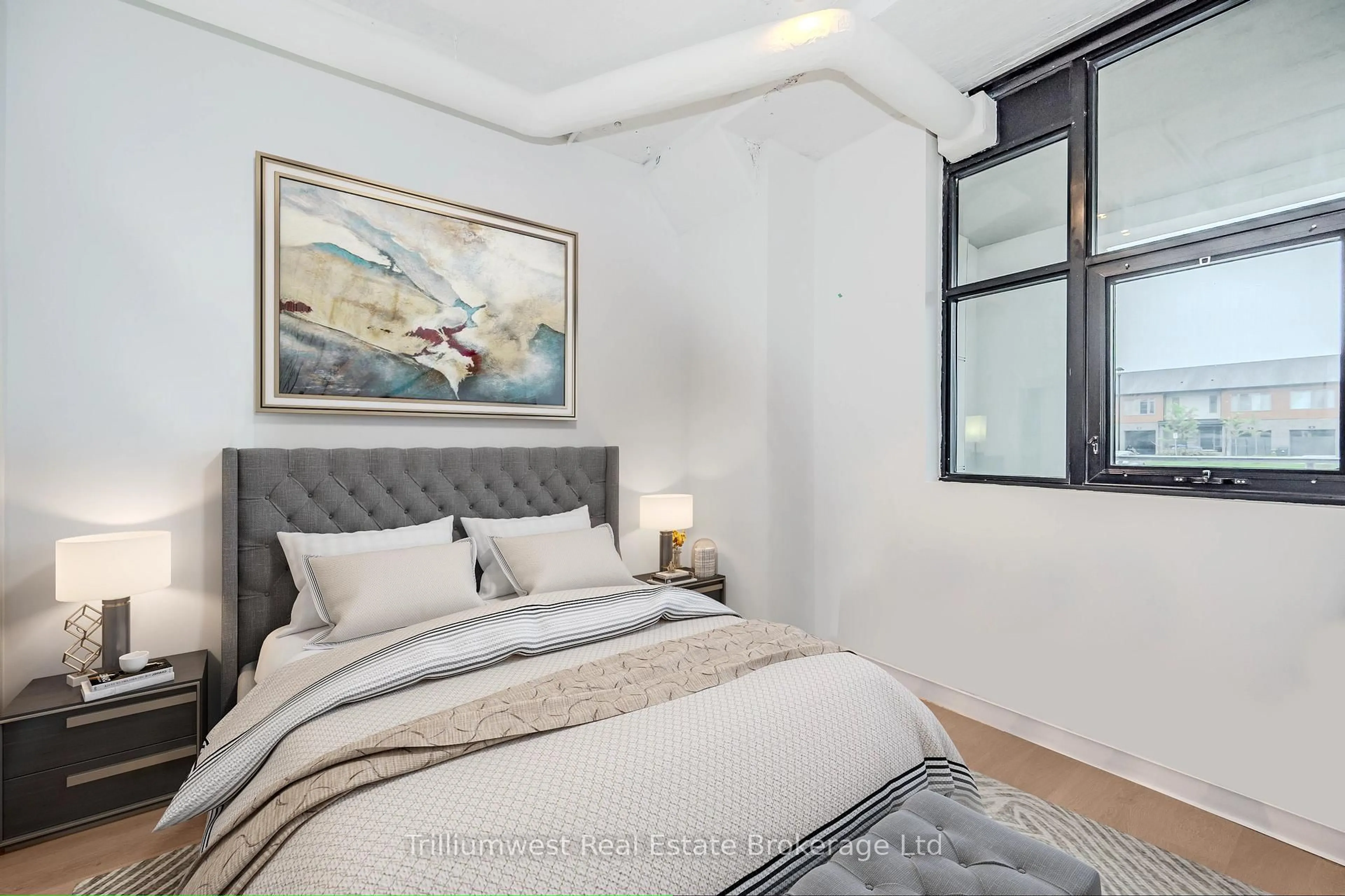 Bedroom with bed, unknown for 120 Huron St #102, Guelph Ontario N1E 0T8