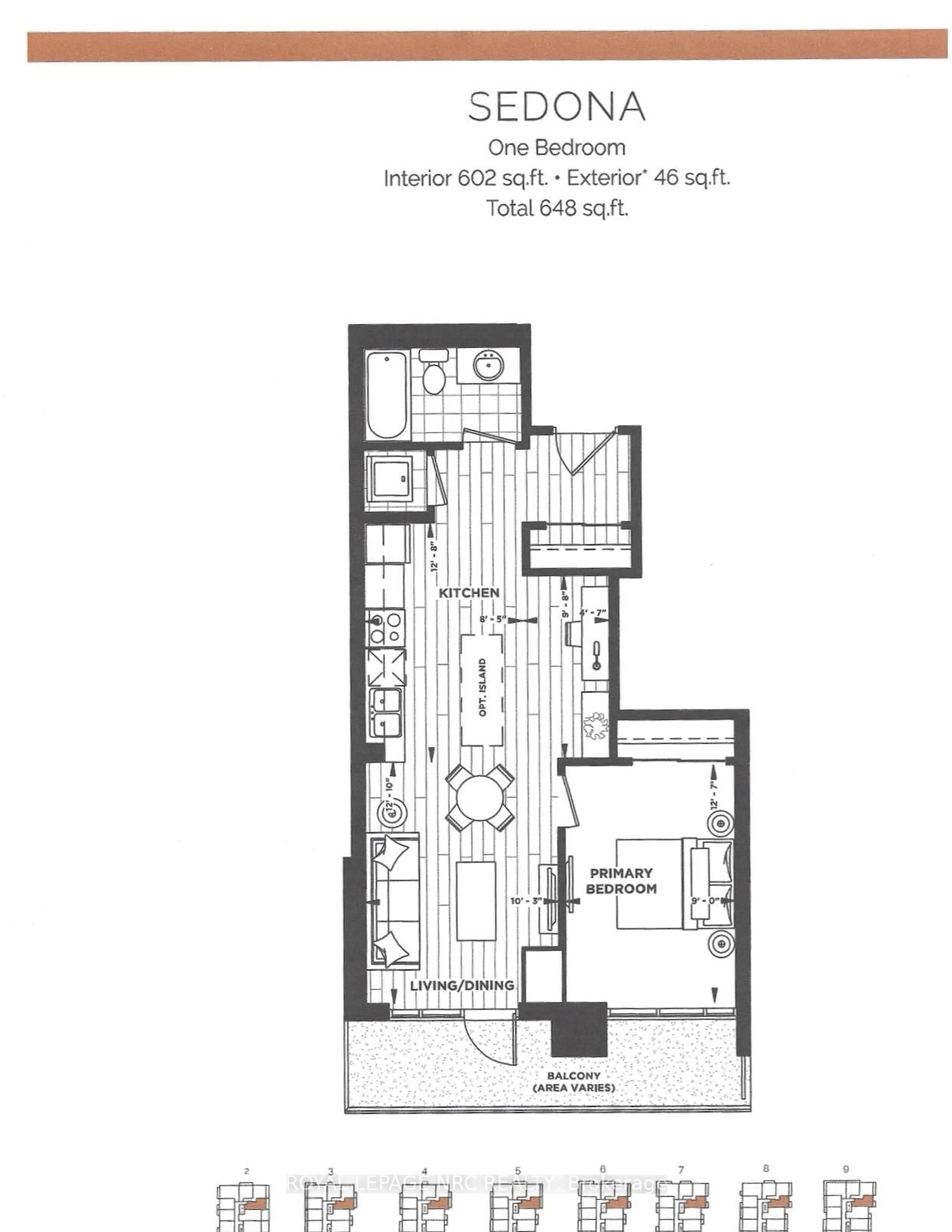 Floor plan for 461 Green Rd #921, Hamilton Ontario L8E 5B4